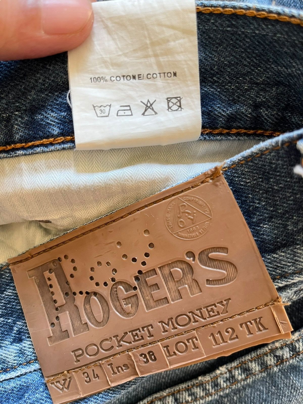 Roy Denim SALES 🔥 Vintage Roy Roger's Cult Selvedge Distressed Jeans Size US 35 - 13 Thumbnail