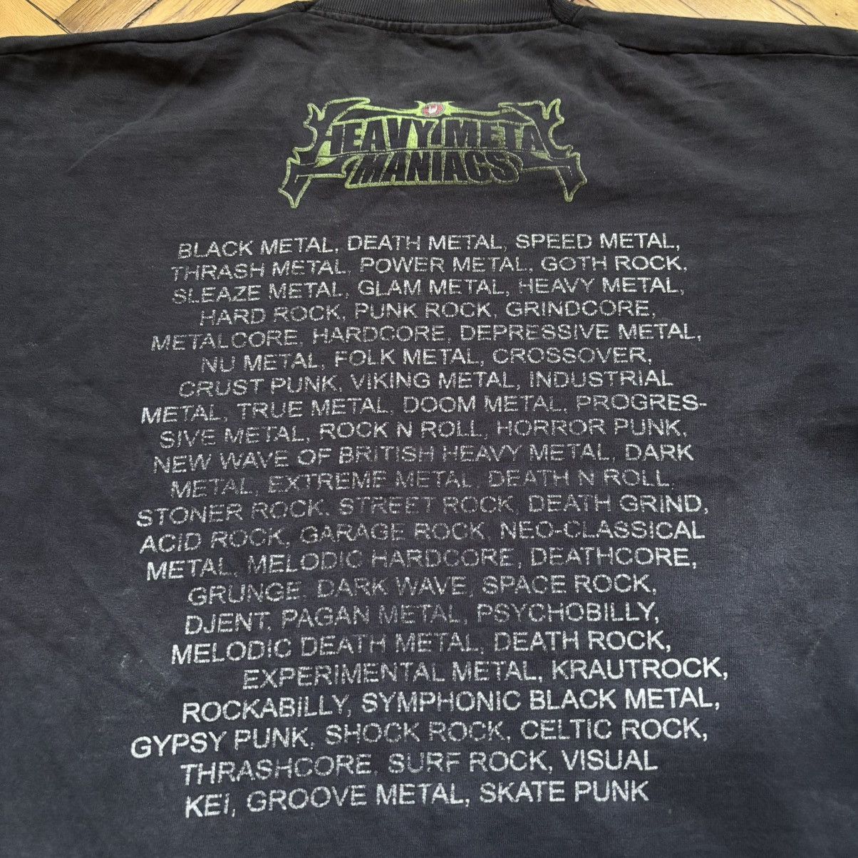 Hysteric Glamour Vintage 00’s Distressed Heavy Metal Maniacs T-Shirt ERD Punk Size US XL / EU 56 / 4 - 3 Thumbnail
