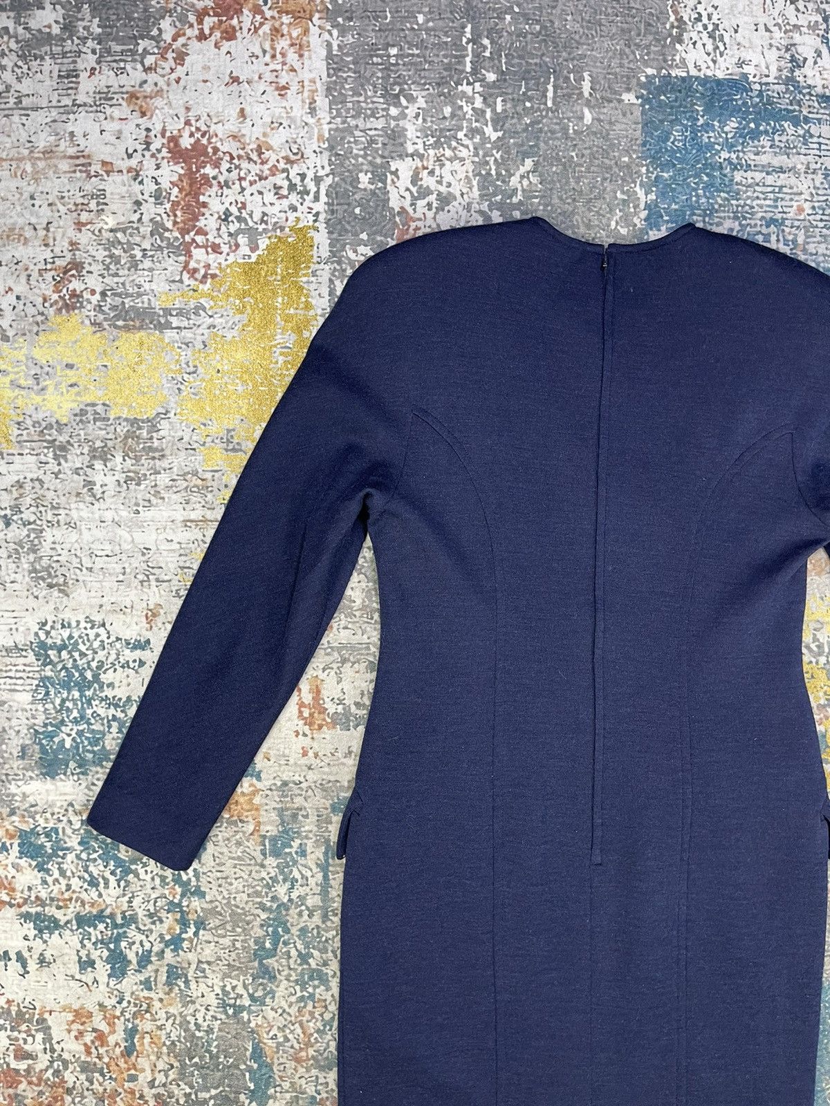 Givenchy Givenchy Life Navy Blue Ponte Shift Dress Size S / US 4 / IT 40 - 7 Thumbnail