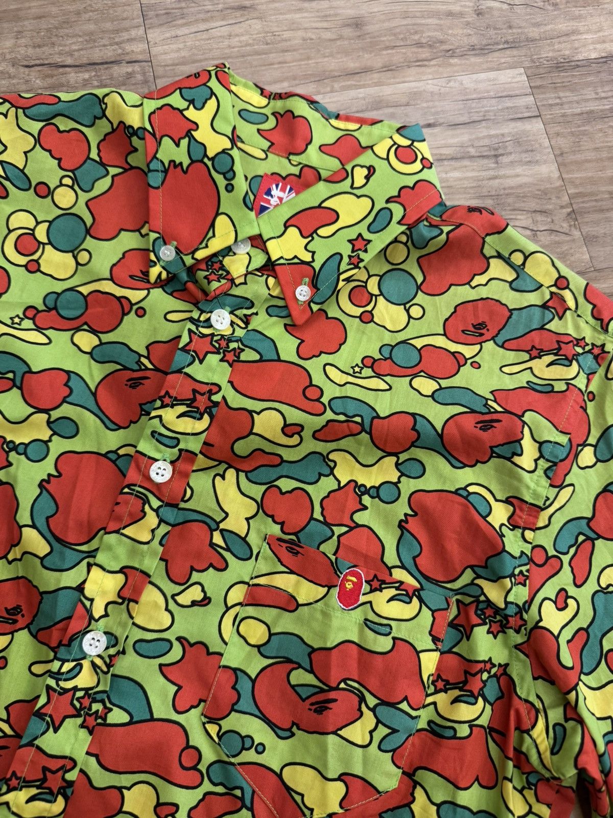 Bape A Bathing Ape psyche camo long sleeve shirt Size US L / EU 52-54 / 3 - 2 Thumbnail