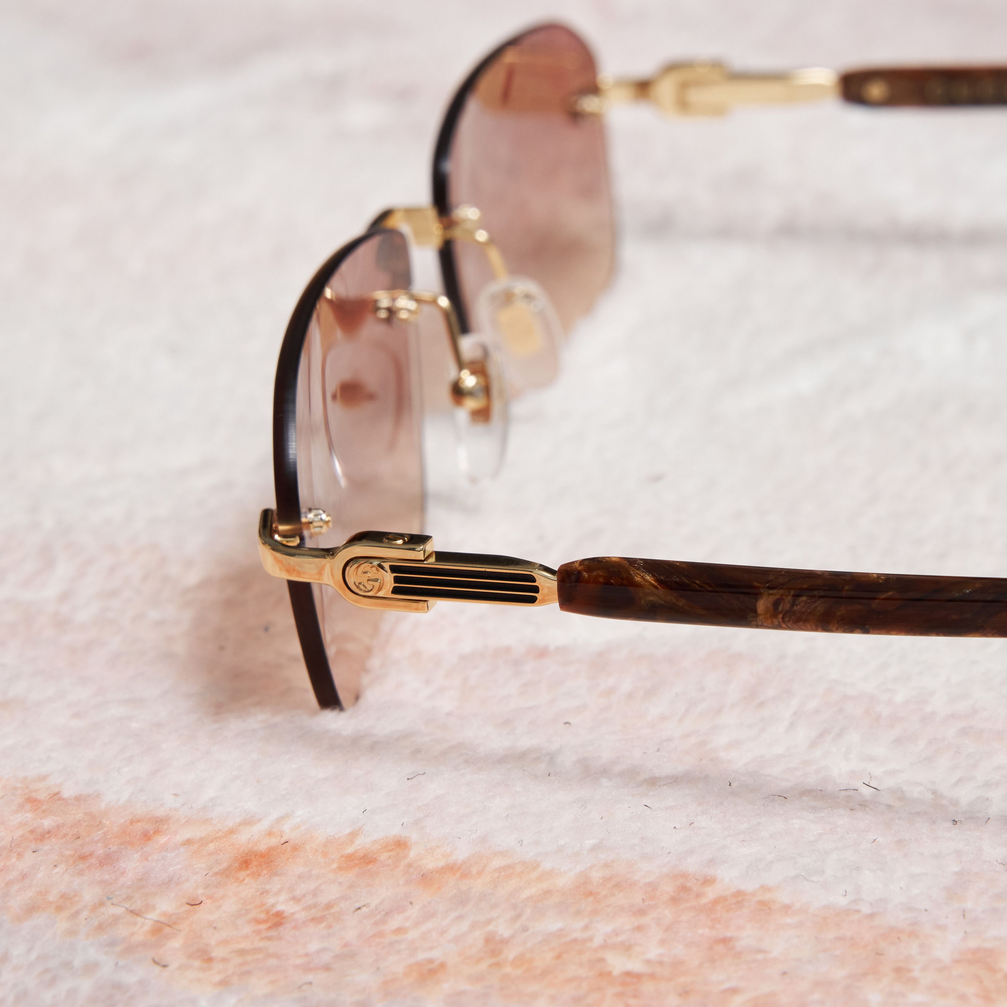Gucci GUCCI GG1221S 004 Sunglasses RED/GOLD Size ONE SIZE - 2 Thumbnail