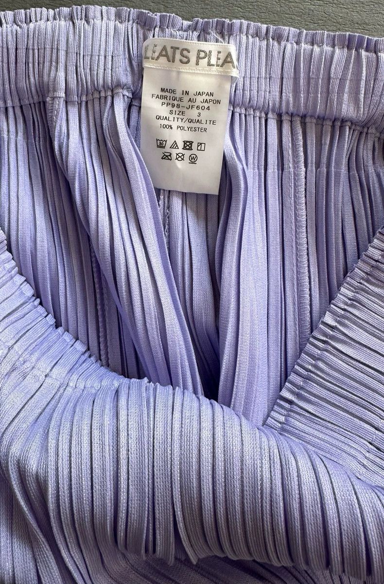 Issey Miyake Issey Miyake size:3 Purple pleated trousers Size 23" - 4 Thumbnail
