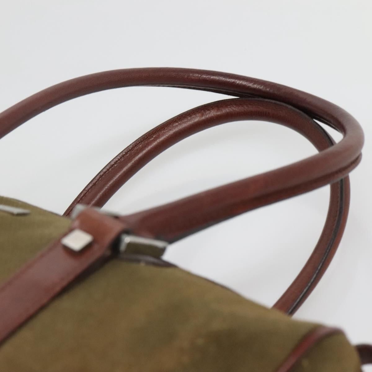 Gucci GUCCI Hand Bag Canvas Leather Khaki Brown Size ONE SIZE - 8 Thumbnail