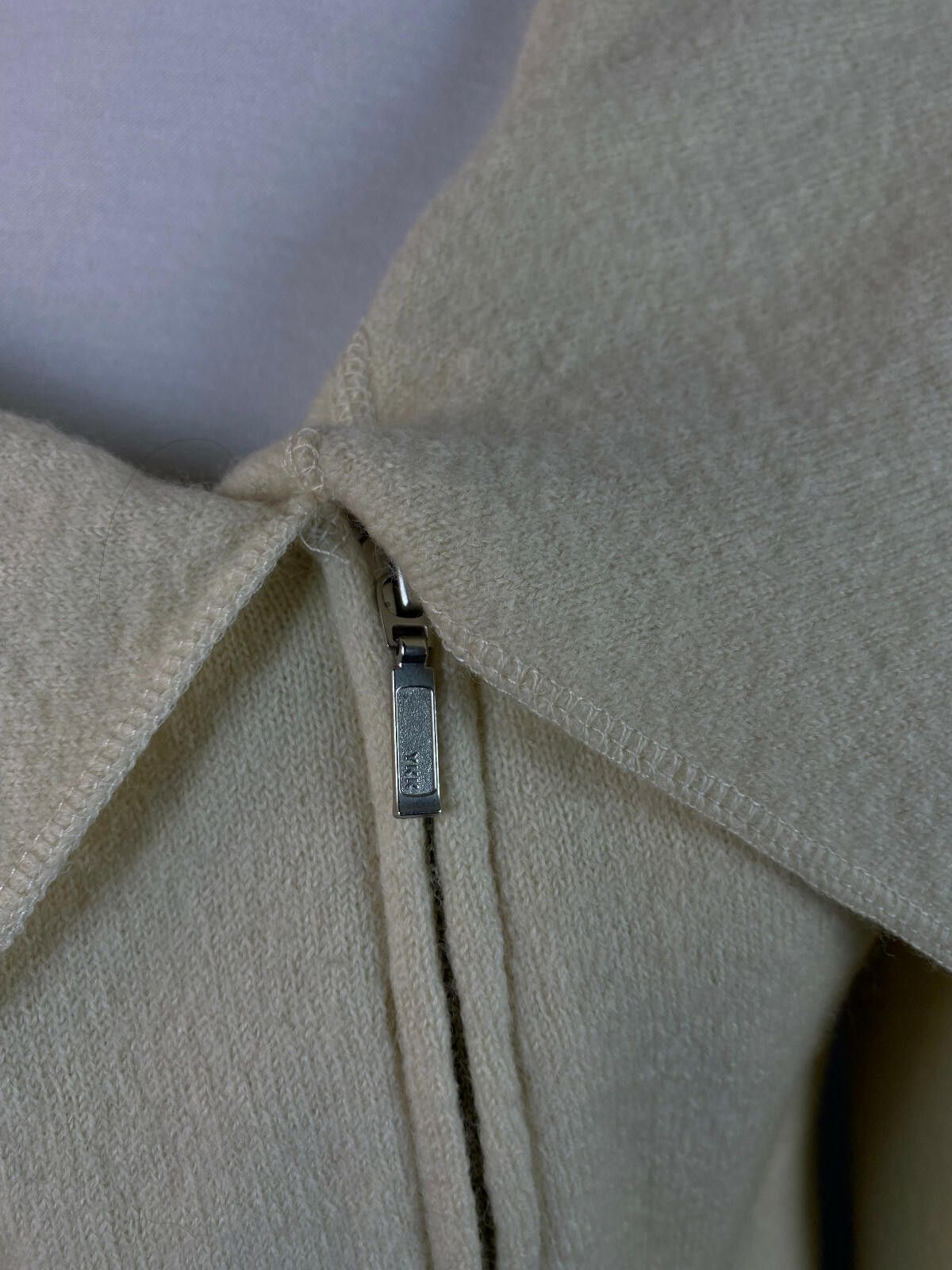 Designer Ischiko by Oska Beige Wool Acymetric Zip Up Jacket Size 10 Size L / US 10 / IT 46 - 2 Thumbnail