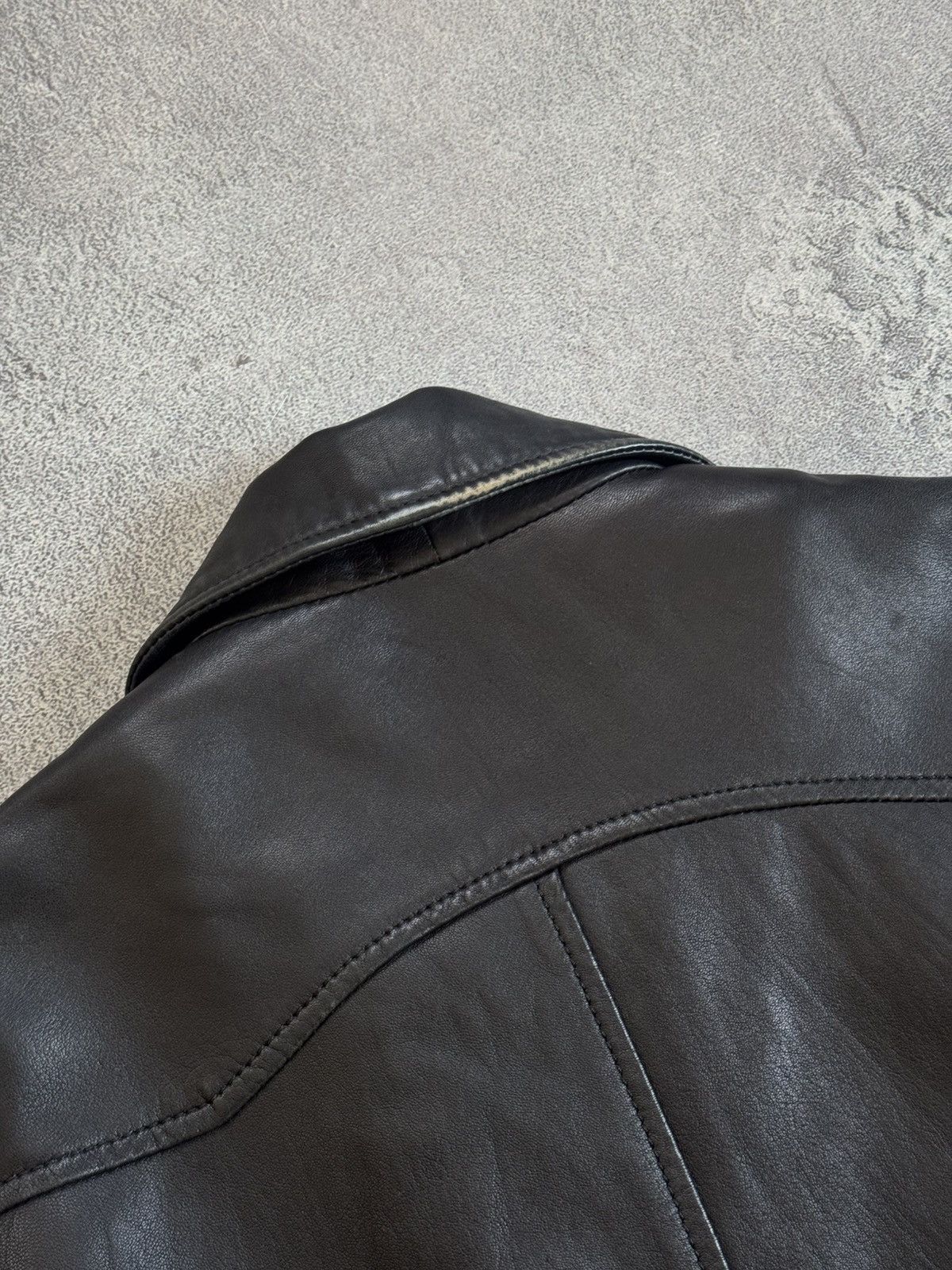 Genuine Leather Retro M/size leather aviator bomber zip jacket pilot track Size US M / EU 48-50 / 2 - 16 Thumbnail