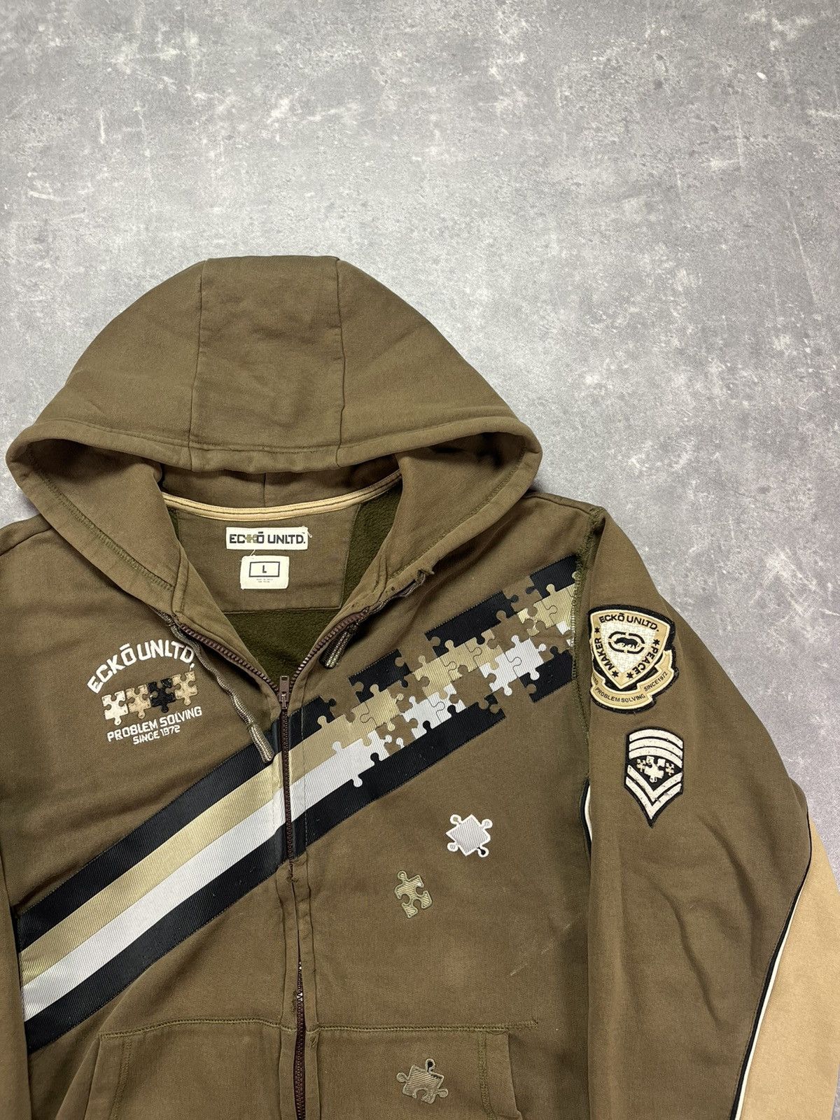 Ecko Unltd. Ecko Unltd. Puzzle Logo Baggy Zip Hoodie L XL Rare Size US L / EU 52-54 / 3 - 7 Thumbnail
