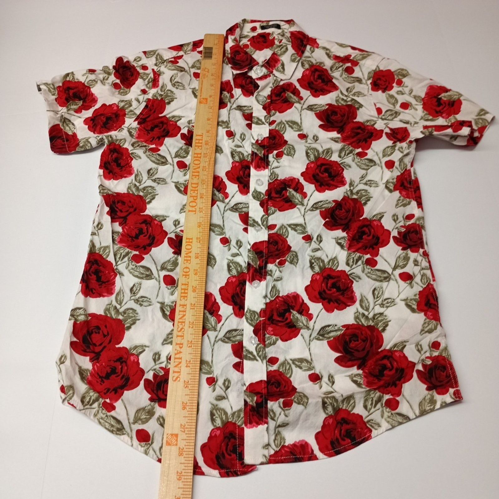 Other Coofandy Shirt Men S Red Roses Floral Button Up Cotton Blend Size US S / EU 44-46 / 1 - 5 Thumbnail