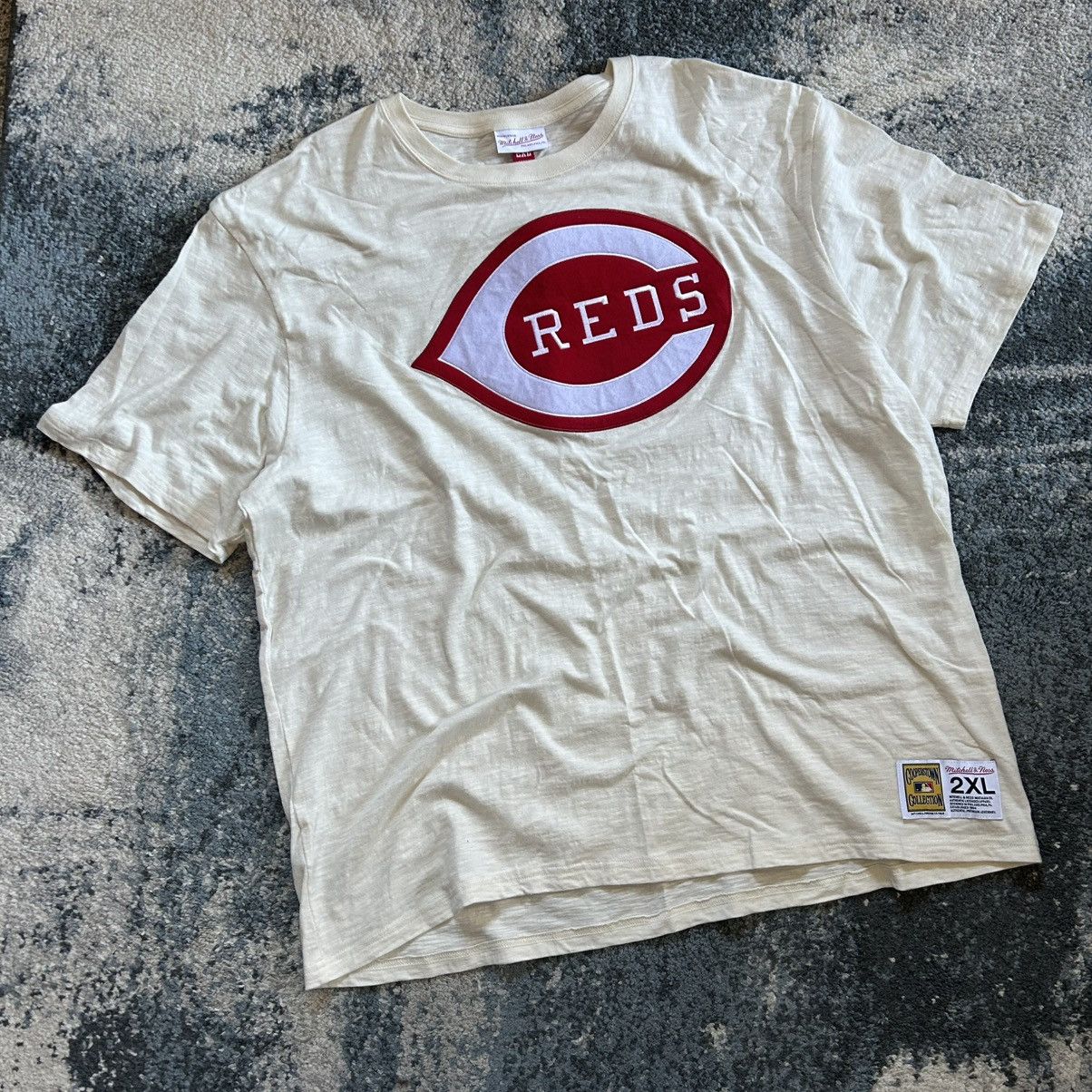 Mitchell & Ness SLUBBY HEAVYWEiGHT 2XL CiNCiNNATi REDS FELT LOGO PATCH TEE Size US XXL / EU 58 / 5 - 1 Thumbnail