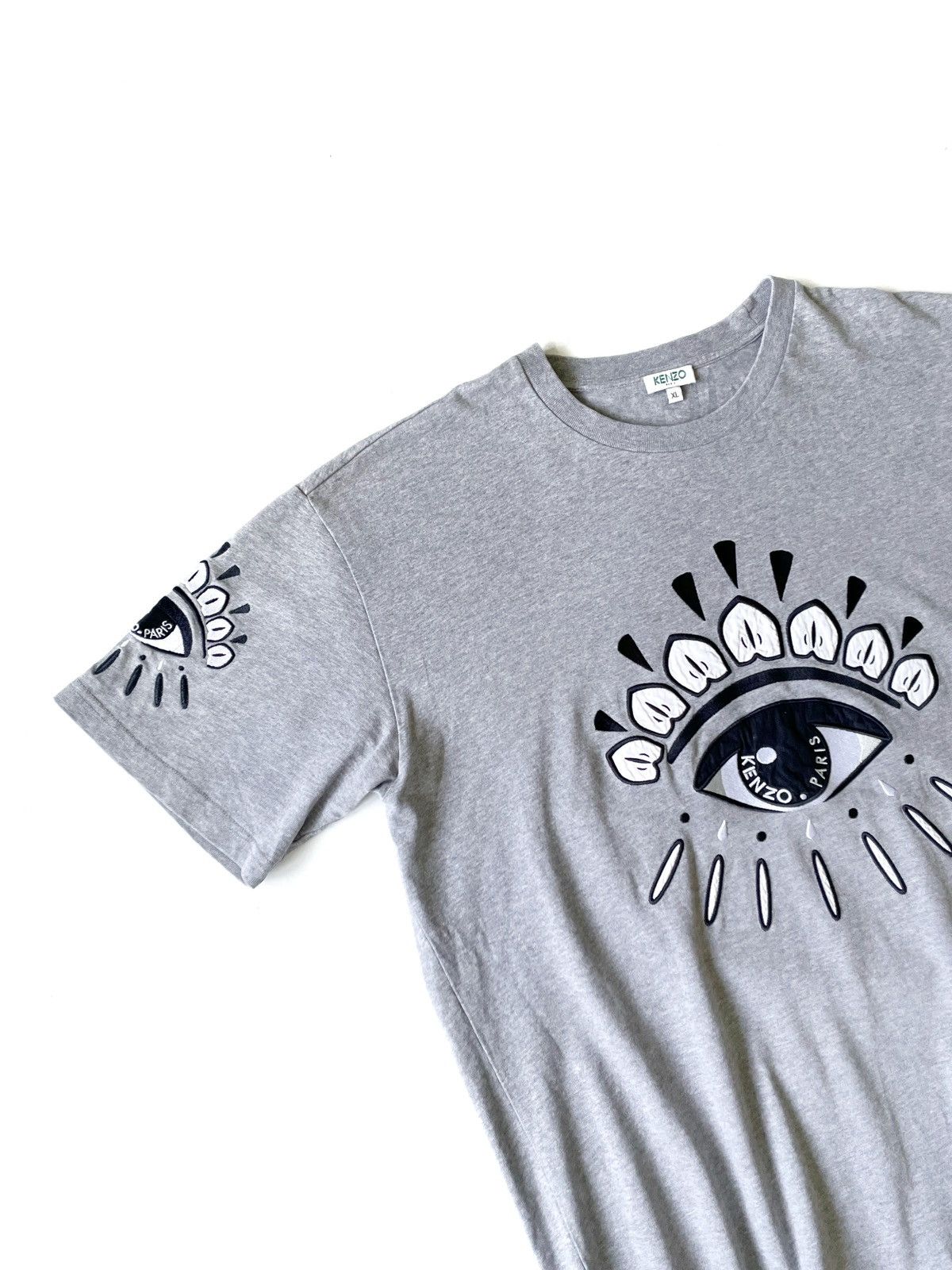 Designer × Kenzo Kenzo Paris Men 3 Eye T-Shirt Big Logo Size XL Gray Color Size US XL / EU 56 / 4 - 2 Thumbnail