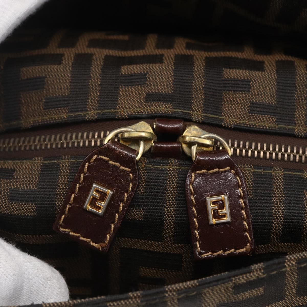 Fendi FENDI Zucca Canvas Mamma Baguette Hand Bag Black Brown Size ONE SIZE - 10 Thumbnail