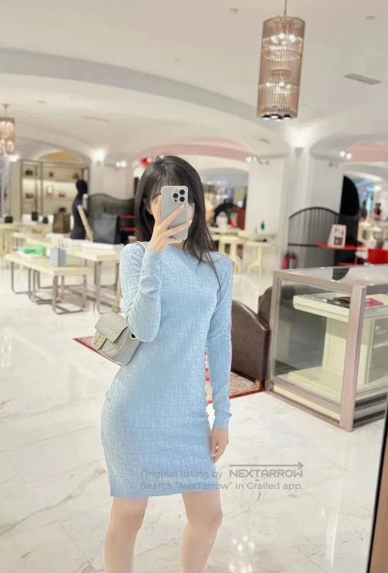 Fendi Full Print Knit Dress