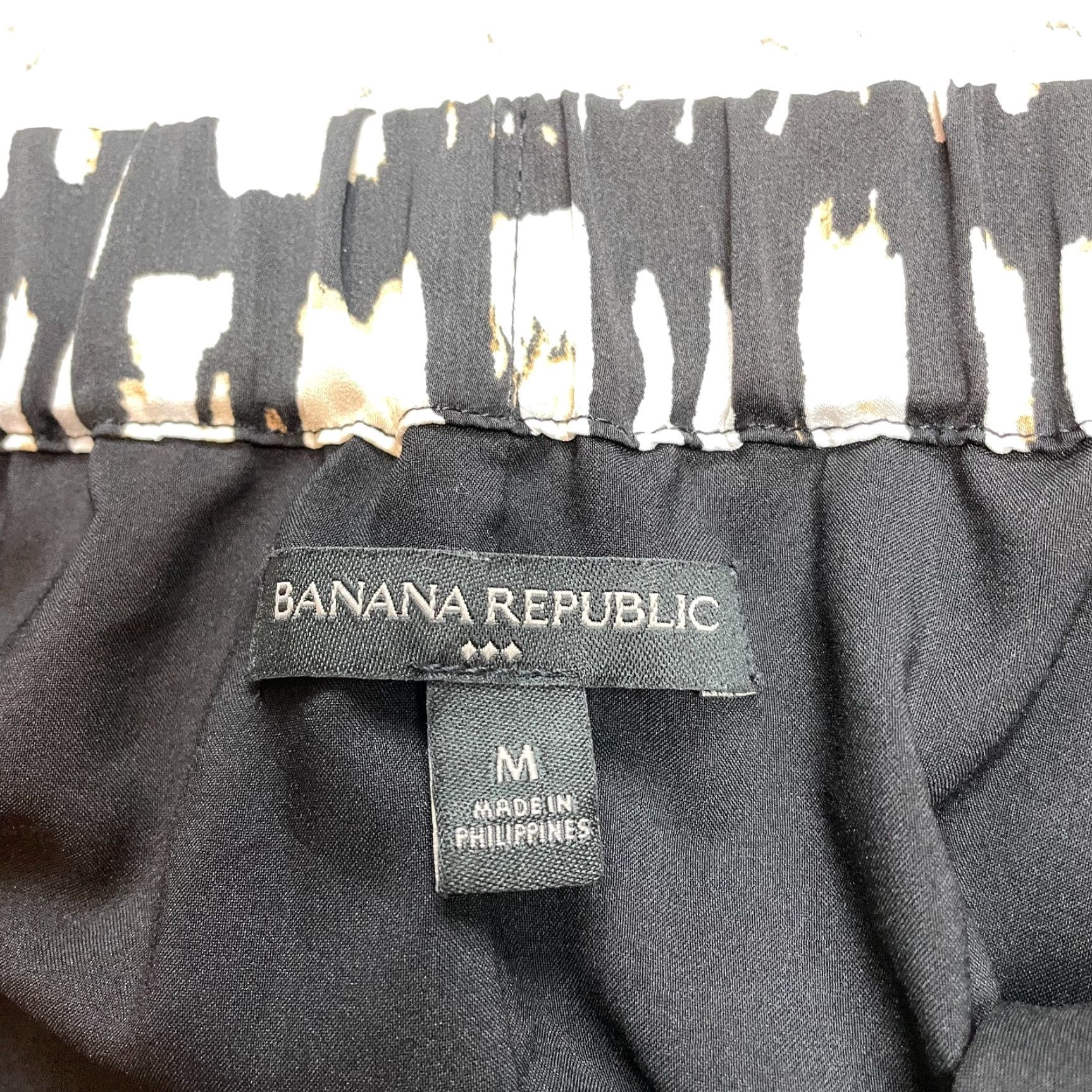 Banana Republic Banana Republic Skirt Womens M Black White Short A-Line Elastic Waist Size 32" / US 10 / IT 46 - 5 Thumbnail