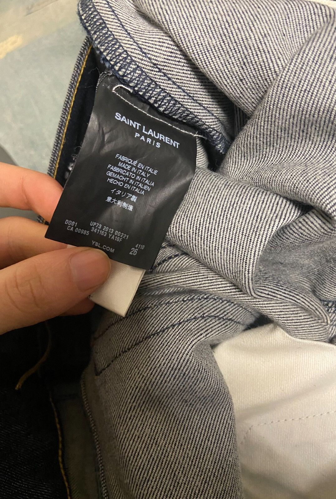 Saint Laurent Paris Saint Laurent SLP 2013FW Bright Blue Basic Jeans Size US 26 / EU 42 - 5 Thumbnail