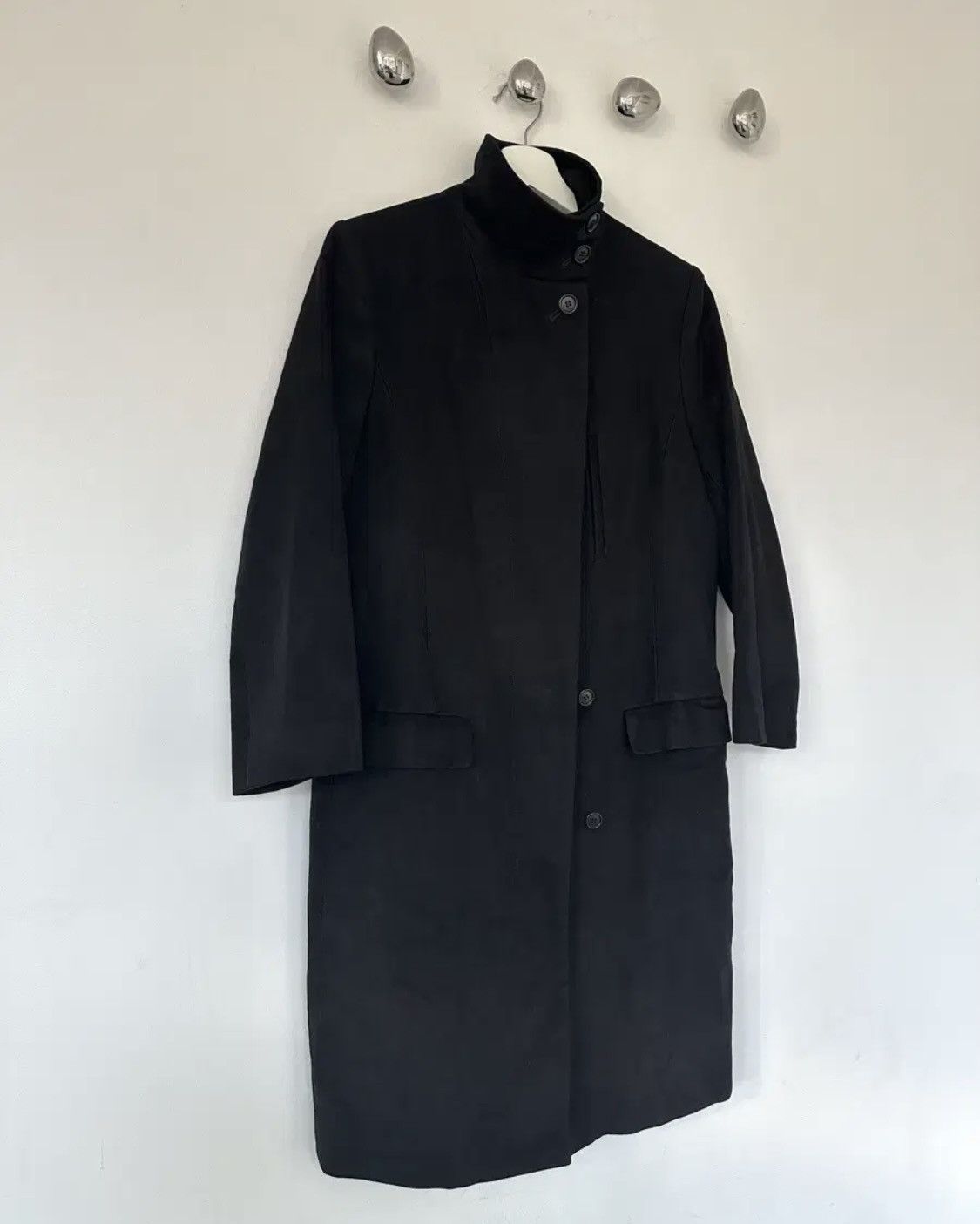 Helmut Lang Helmut Lang 2000 Moleskin High Neck Coat Jacket Size US S / EU 44-46 / 1 - 2 Thumbnail