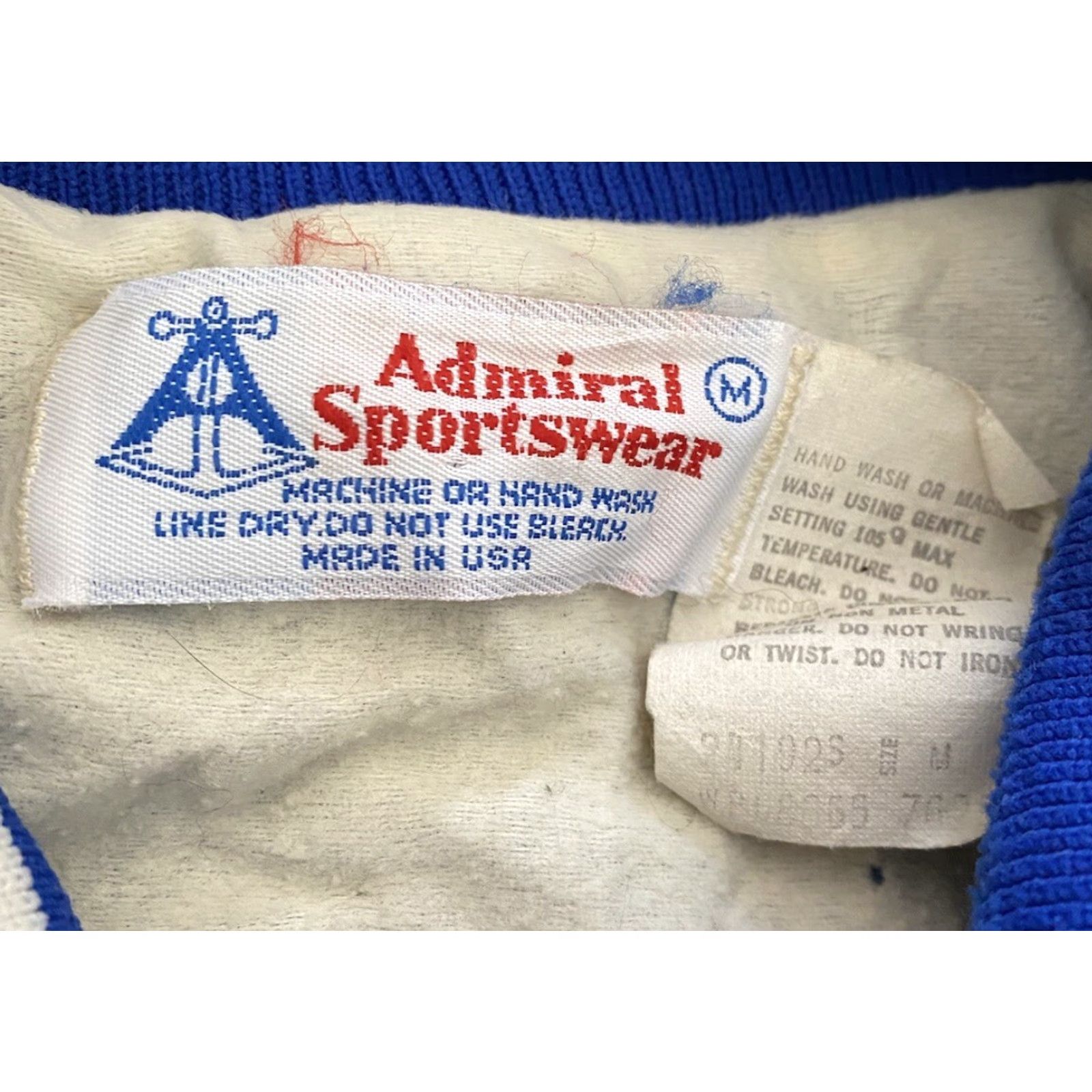 Vintage VINTAGE Admiral Sportswear Jacket Men’s M Blue Pepsi Logo Patch USA 80s 90s Jacket Mens Regular Snap Size US M / EU 48-50 / 2 - 2 Thumbnail