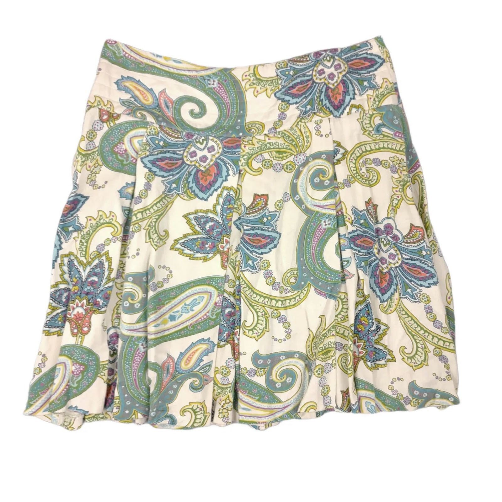 Izod IZOD Y2K Paisley 100% Rayon Twill Pleated Short Tennis Skirt Size 30" / US 8 / IT 44 - 3 Thumbnail