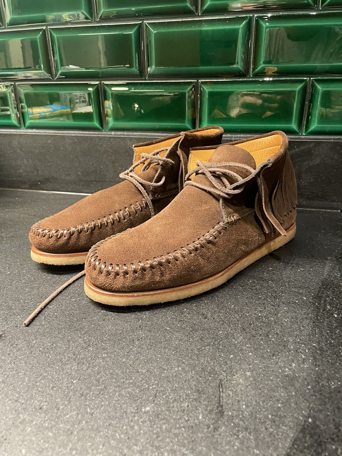 image of Saint Laurent Paris Saint Laurent Nino Boots in Brown, Men's (Size 8)