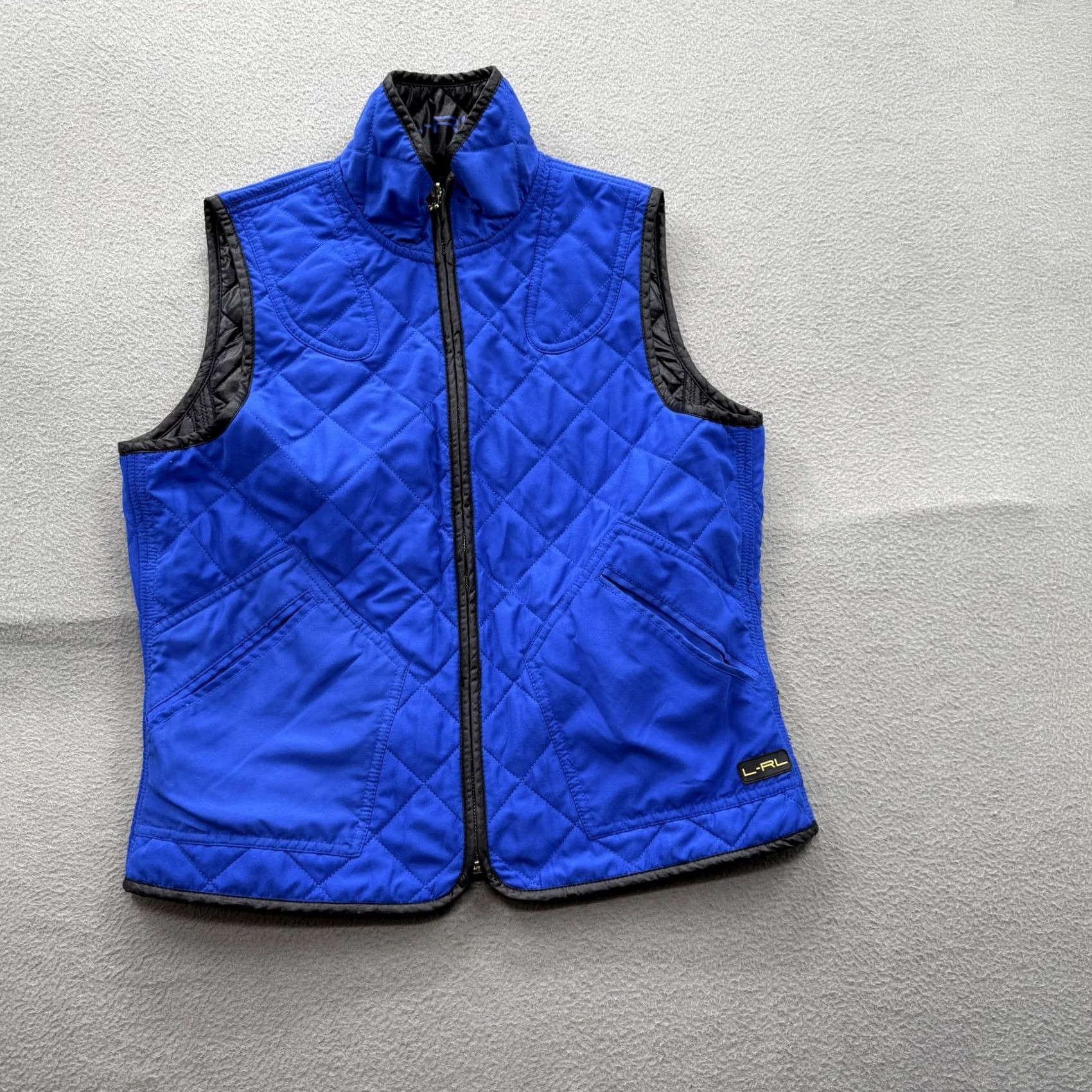Ralph Lauren Lauren Ralph Lauren Vest Womens Medium Reversible Quilted Full Zip Black/Blue Pockets L-RL Logo Size M / US 6-8 / IT 42-44 - 3 Thumbnail