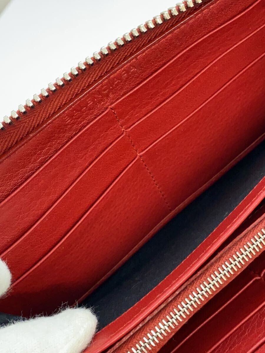 Balenciaga Balenciaga Paper Continental Zip Around Wallet Red Size ONE SIZE - 7 Thumbnail