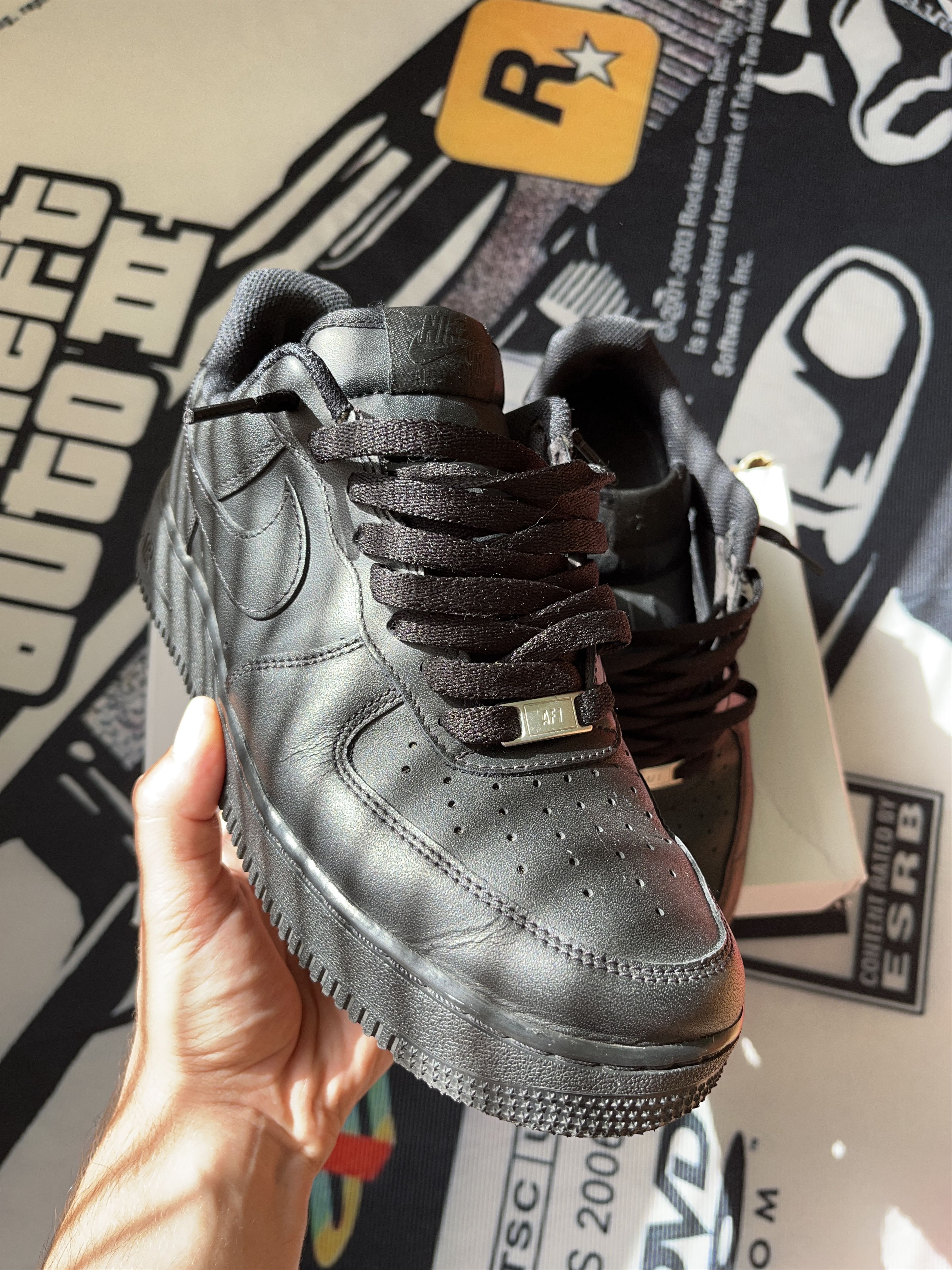 Nike Nike Air Force 1 Low '07 'Triple Black' Size US 8 / EU 41 - 2 Thumbnail