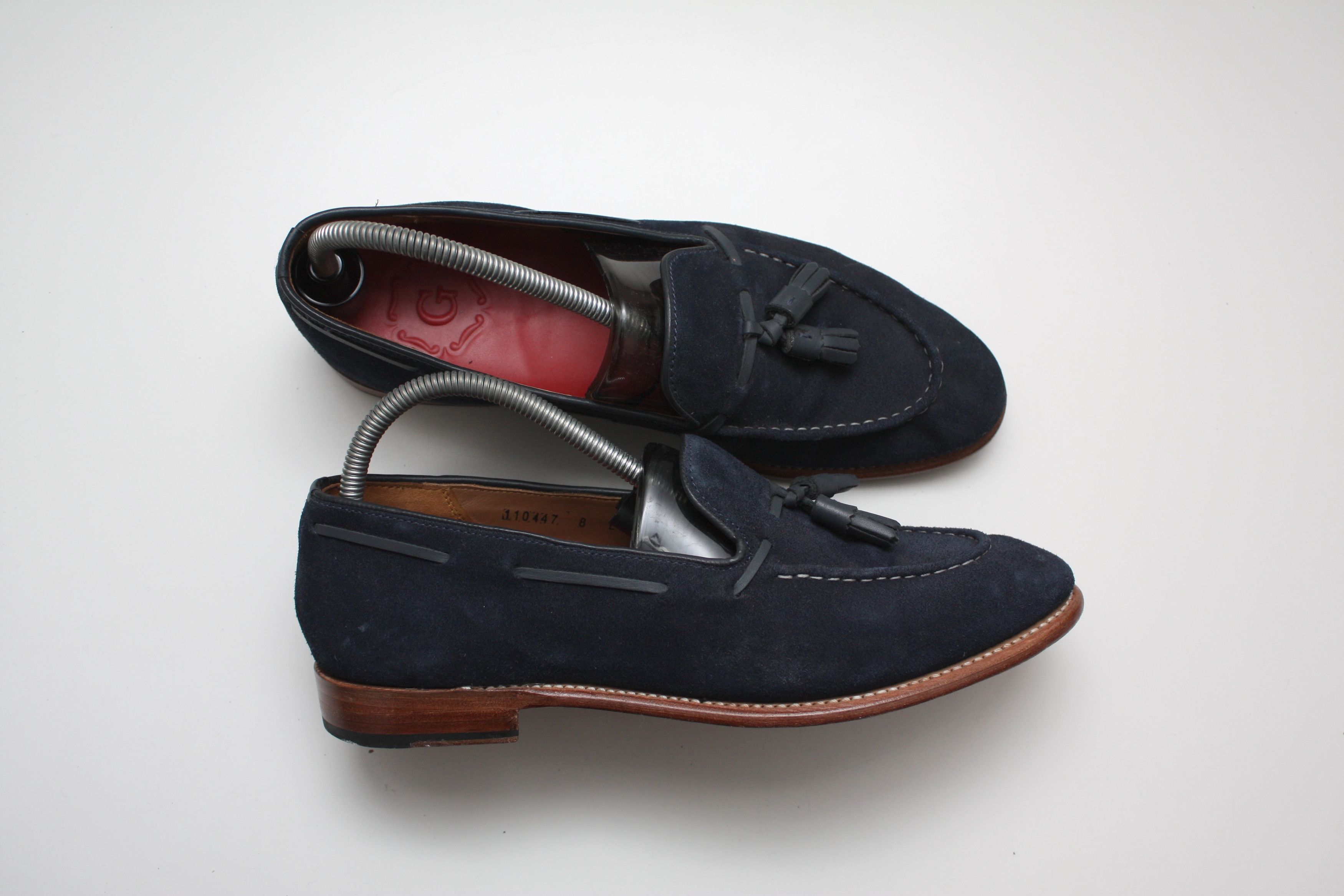 Grenson Grenson Navy Suede Leather Loafers 8 Size US 8 / EU 41 - 4 Thumbnail