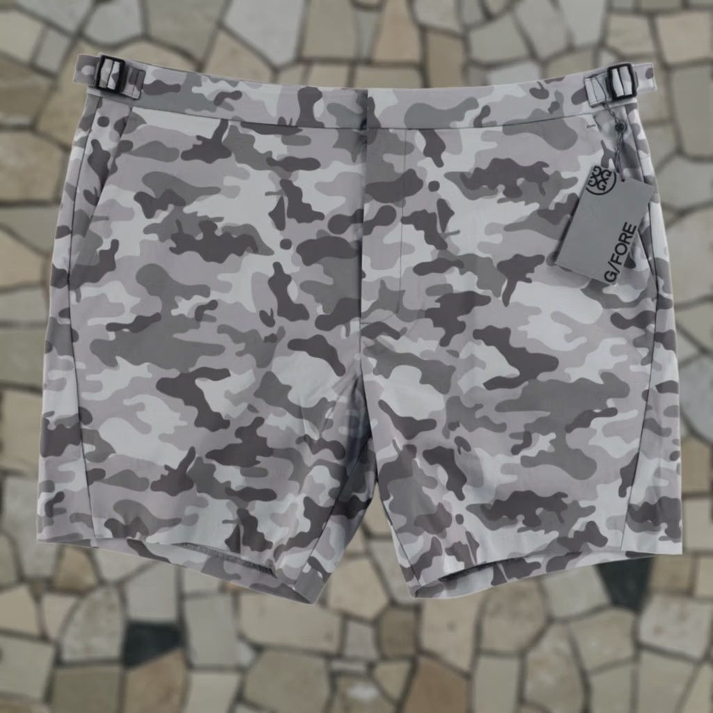 G/FORE G/Fore Tech Tab Woven Golf Shorts Gray Camouflage Men's 36 Size US 36 / EU 52 - 1 Thumbnail