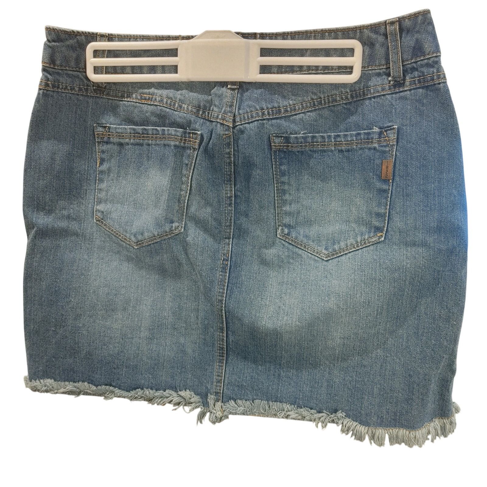 Other 1822 Denim Women's 10 Light Washed Blue Jean Mini Skirt Size 32" / US 10 / IT 46 - 2 Thumbnail