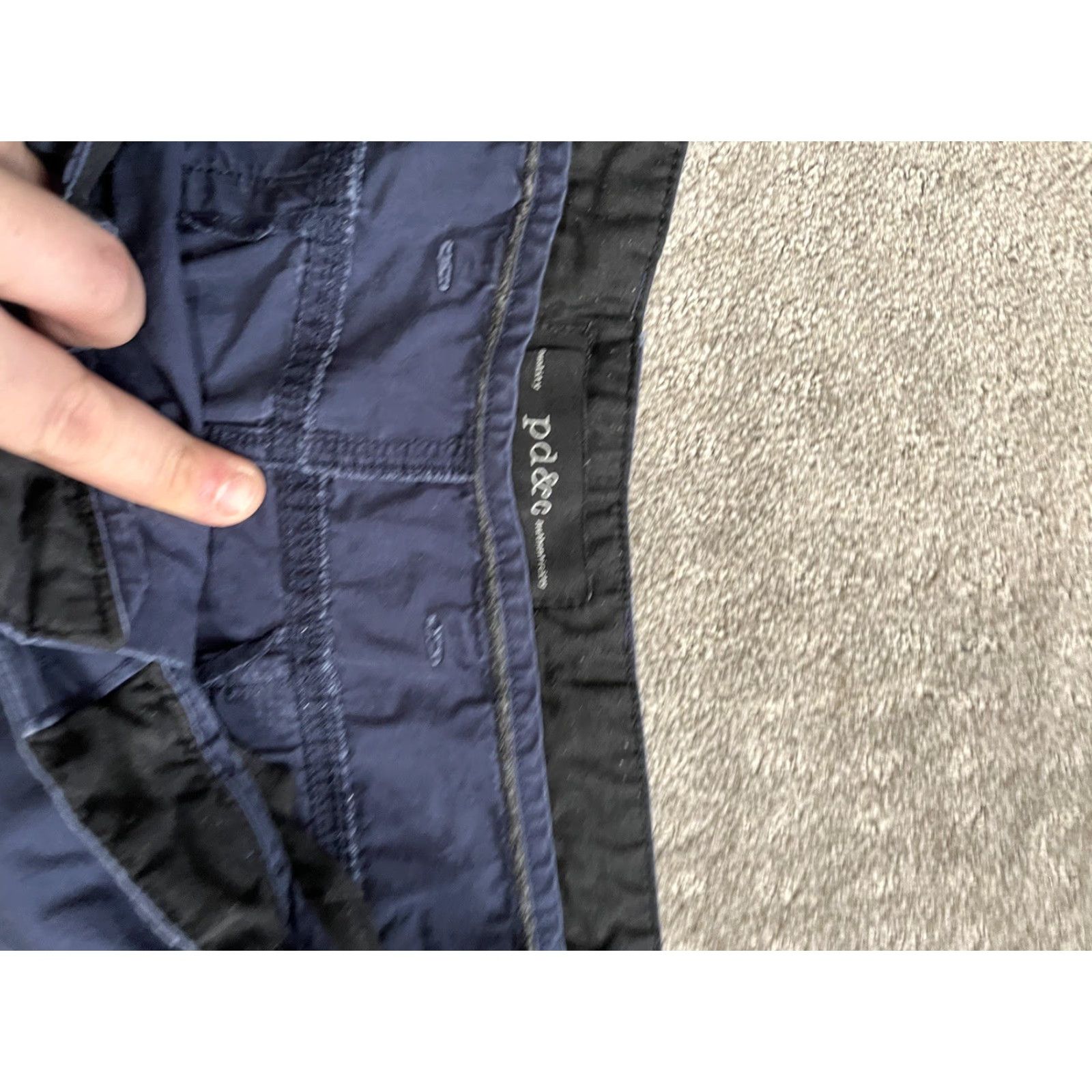 PD&C PD & C Mens Chino Cargo Shorts Size 38 stretch Navy blue Casual Cargo Shorts Mens Regular 38 Navy Blue Logo Size US 38 / EU 54 - 3 Thumbnail