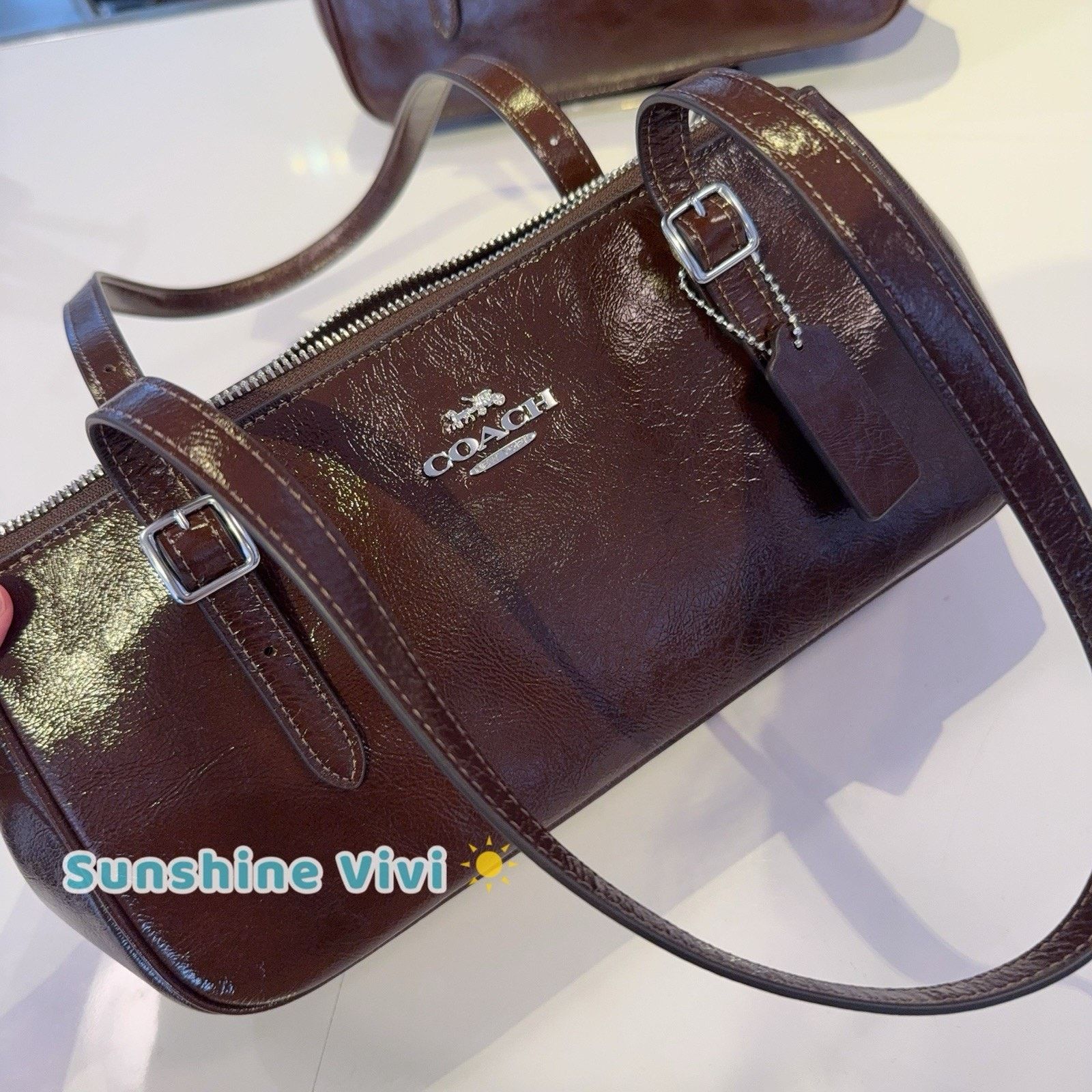 Coach NWT Coach Asher Shoulder Bag CBJ05 Silver/Maple Size ONE SIZE - 3 Thumbnail