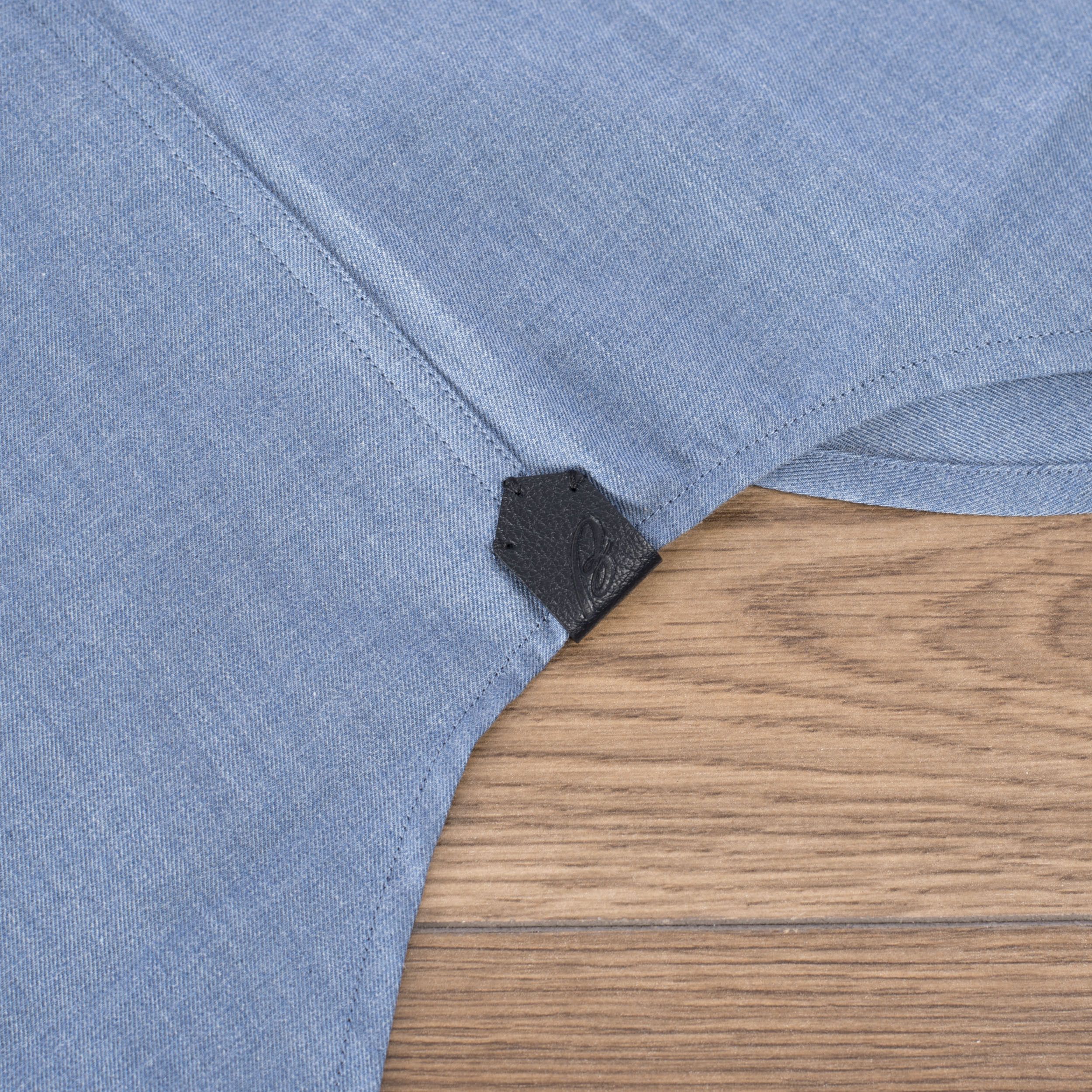 Brioni Mandarin Collar Shirt In Blue Cotton Size US XS / EU 42 / 0 - 12 Thumbnail