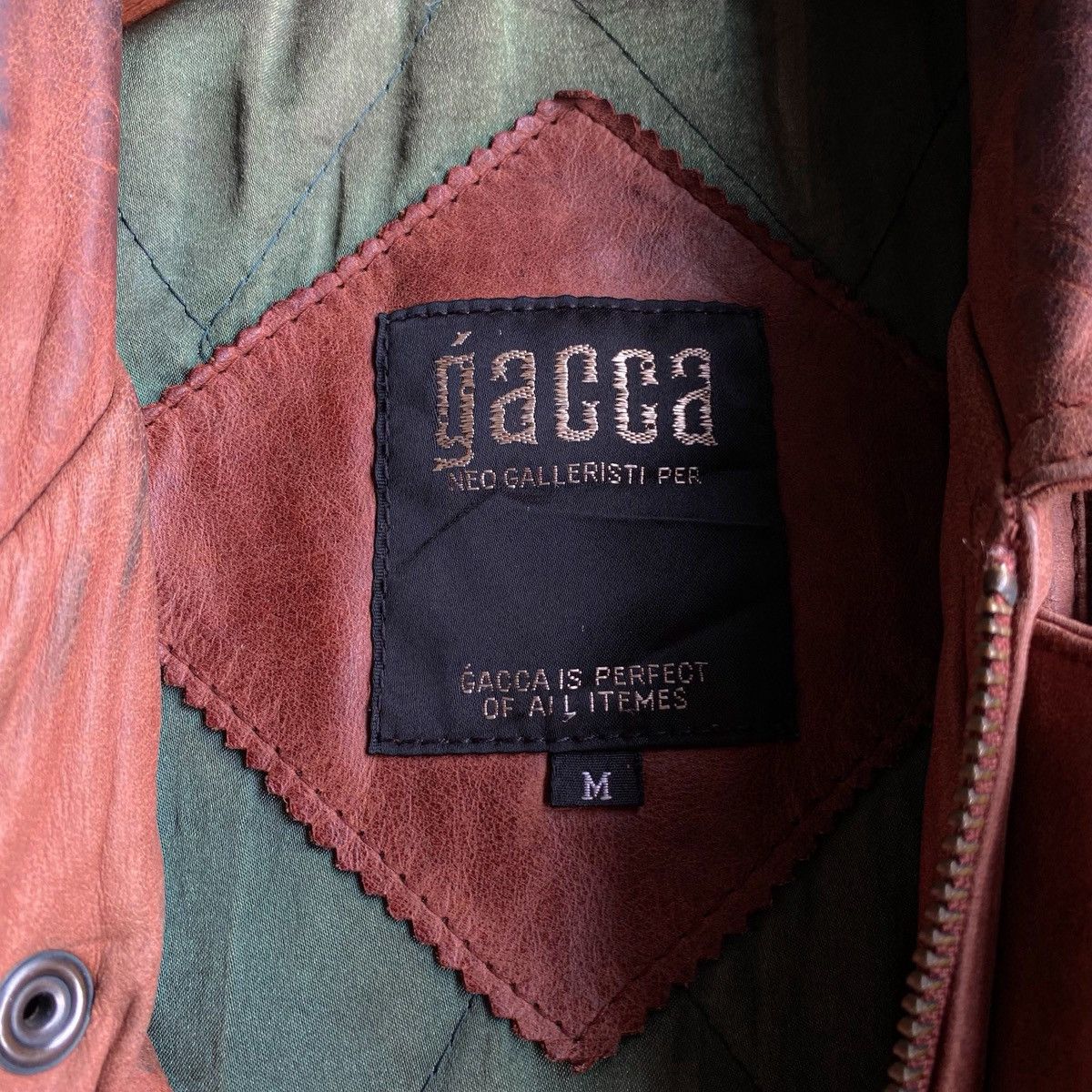 Genuine Leather Vtg 90's Gacca Tactical Pocket Leather Mens Jacket Size US M / EU 48-50 / 2 - 7 Thumbnail