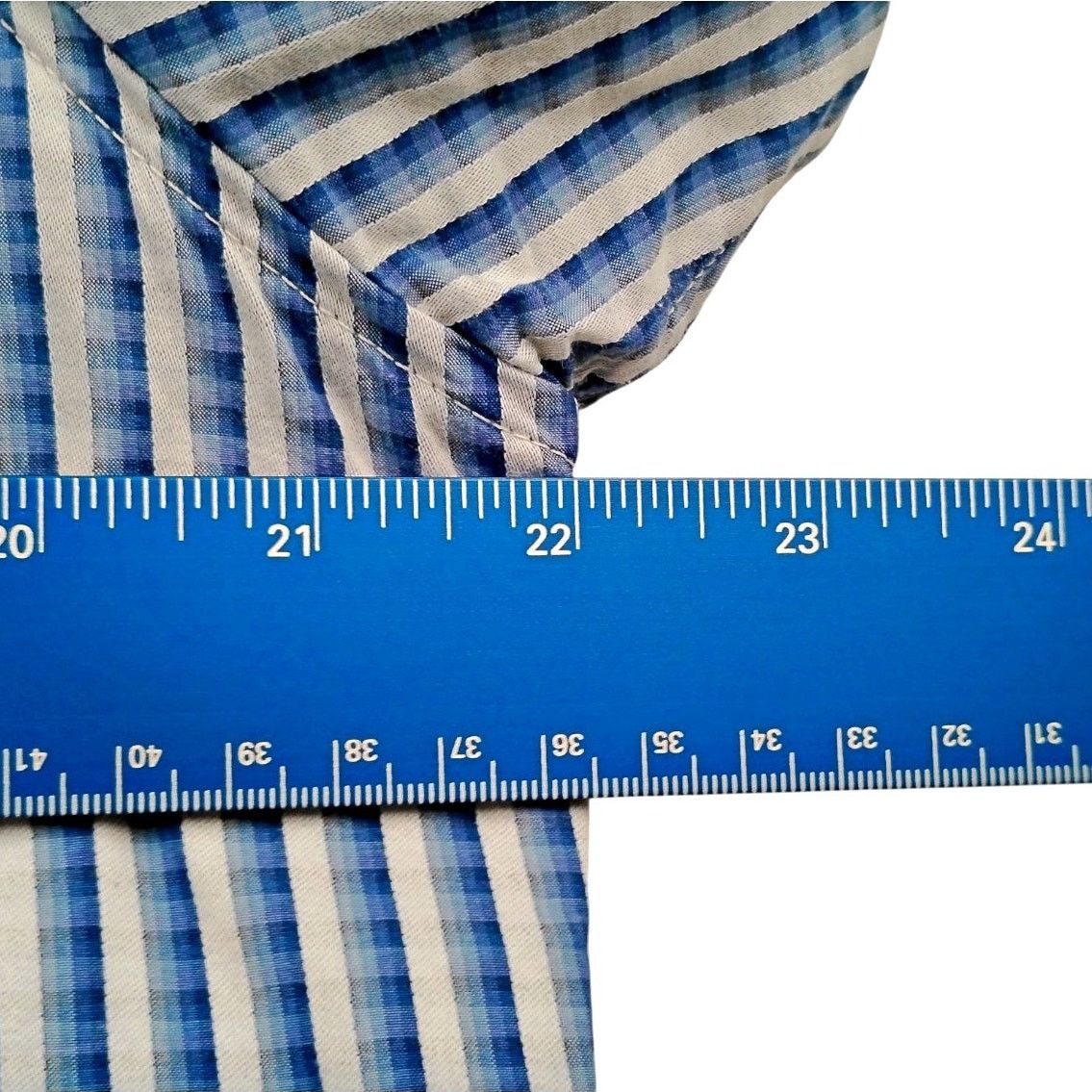 Robert Graham Robert Graham Blue Striped MED Contrasting Geometric Cuff Size US M / EU 48-50 / 2 - 7 Thumbnail