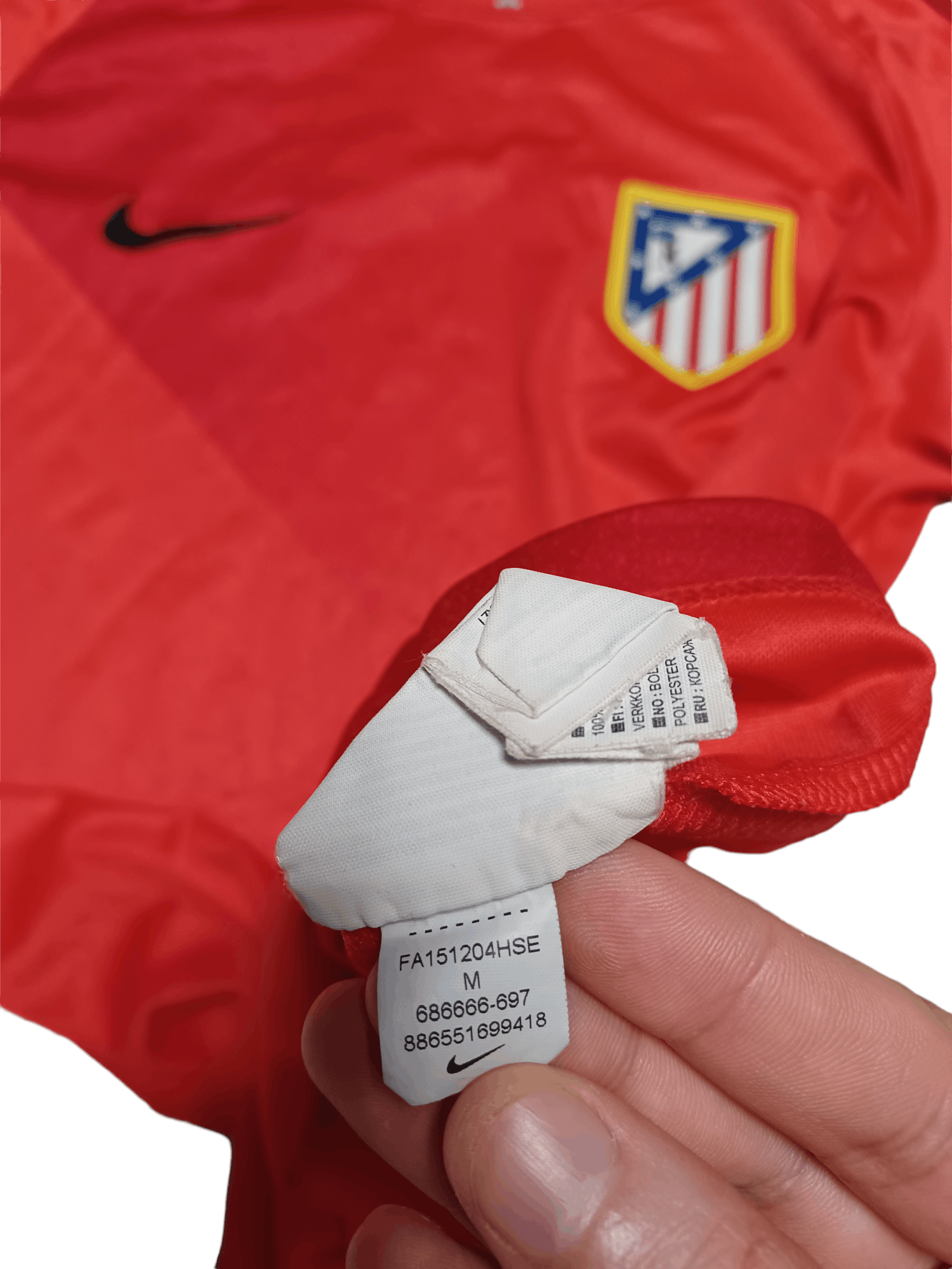 Nike 2015 ATLETICO MADRID NIKE TRAINING JERSEY TEE Size US M / EU 48-50 / 2 - 7 Thumbnail