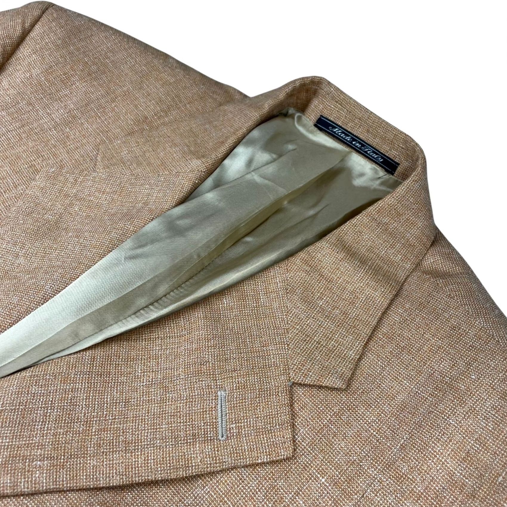 Zanella Zanella Men's Blazer Wool/Linen 2-Button Beige/Khaki/Tan Italy 40R Size 40R - 2 Thumbnail