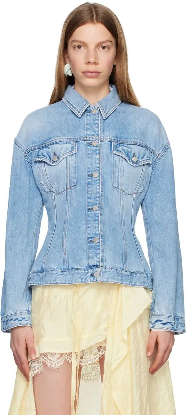Acne Studios o1y0725 Denim Jacket in Blue Size XS / US 0-2 / IT 36-38 - 1 Thumbnail