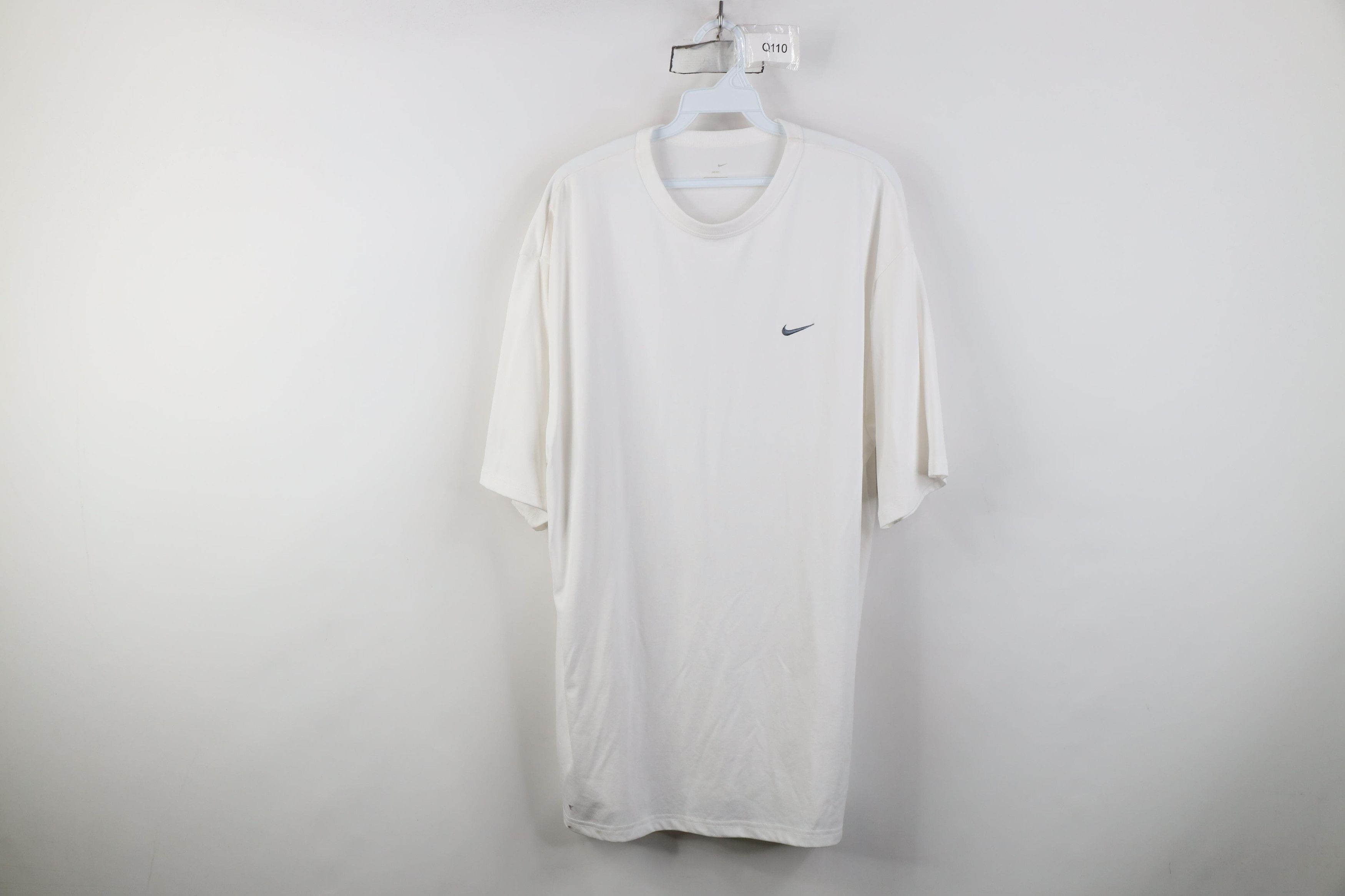 Nike Vintage Y2K Nike Mini Swoosh Knit Short Sleeve T-Shirt White Size US L / EU 52-54 / 3 - 1 Thumbnail