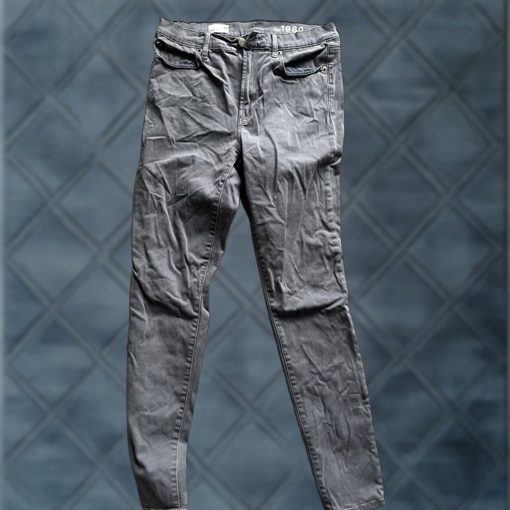Gap VINTAGE Gap Women's Skinny Jeans High Rise Size 30 Gray Denim Cotton Blend Slim Fit Size 30" / US 8 / IT 44 - 1 Thumbnail