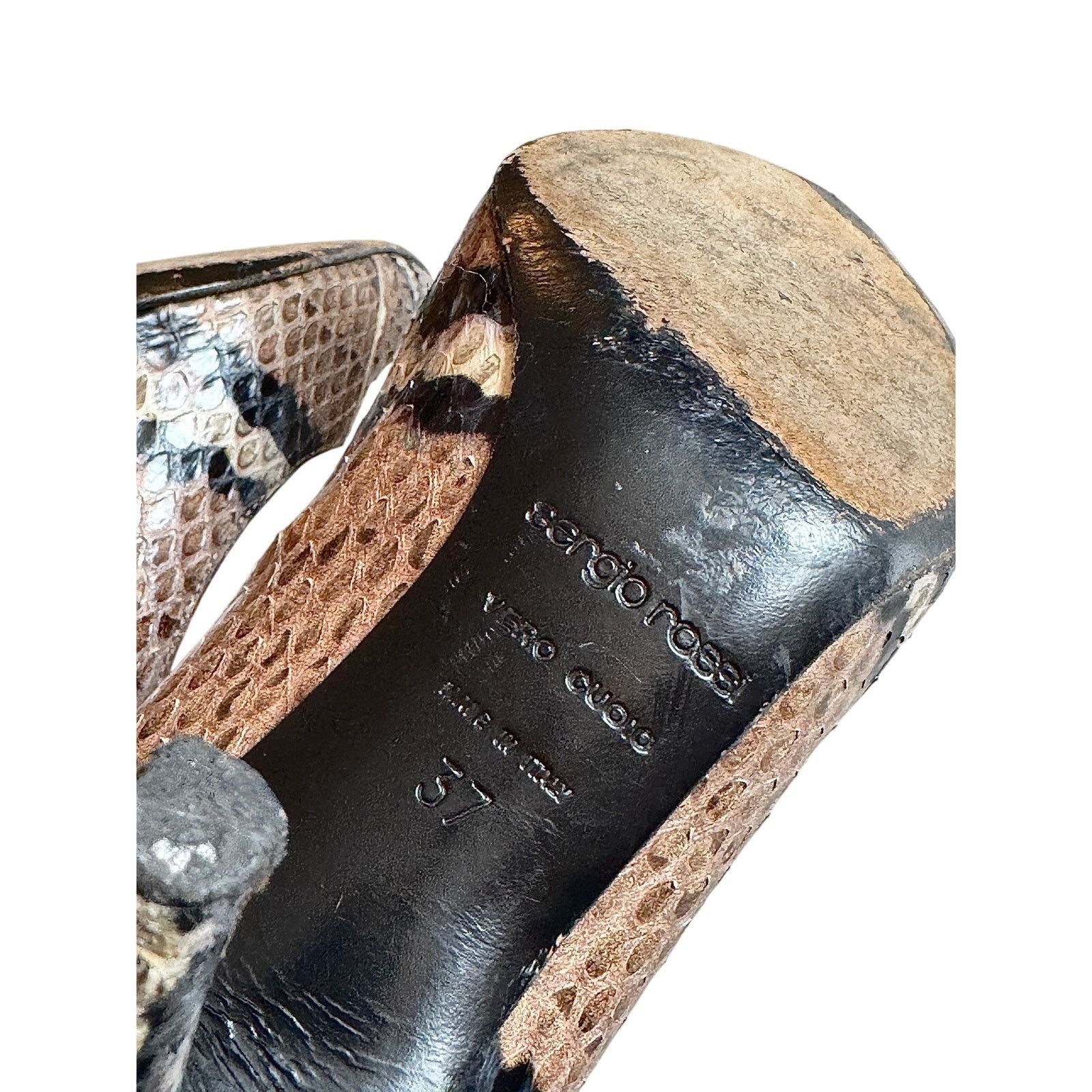 Sergio Rossi Sergio Rossi Pointed Pumps in Snakeskin Leather Size US 6.5 / IT 36.5 - 5 Thumbnail