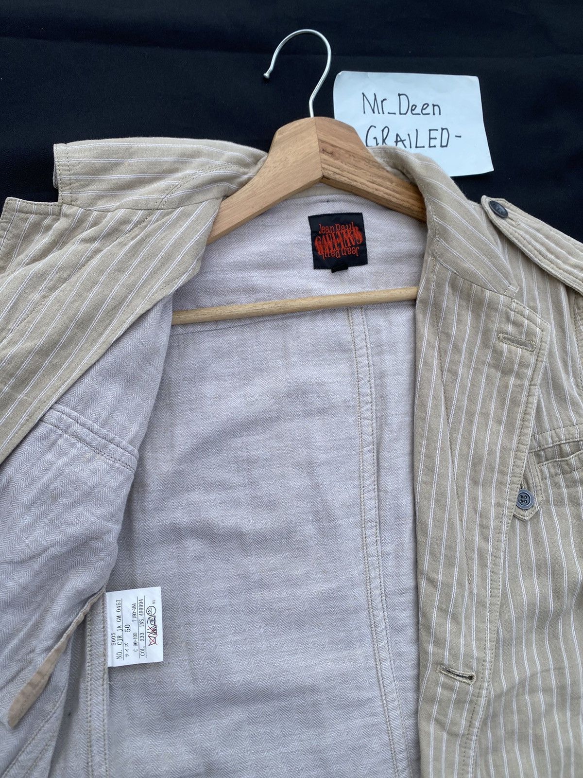 Jean Paul Gaultier Rare Vintage Jean Paul Gaultier JPG Stripes Cotton Jacket Size US M / EU 48-50 / 2 - 15 Thumbnail
