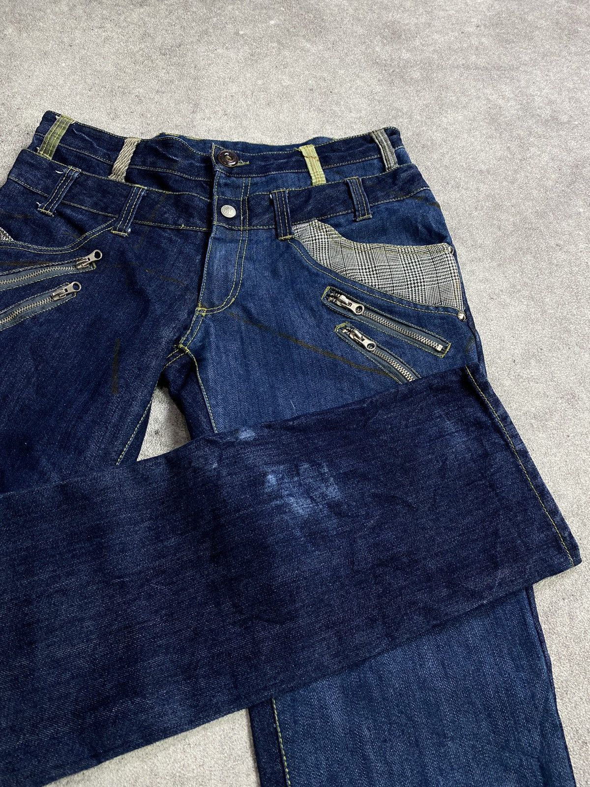If Six Was Nine × Japanese Brand × Le Grande Bleu (L.G.B.) Many Dope Double Waist Denim Pant Size US 31 - 8 Thumbnail