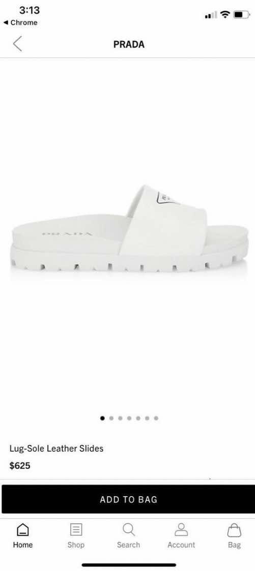 Prada Prada Lug Sole Leather Slides/Sandals Size US 8 / EU 41 - 10 Thumbnail
