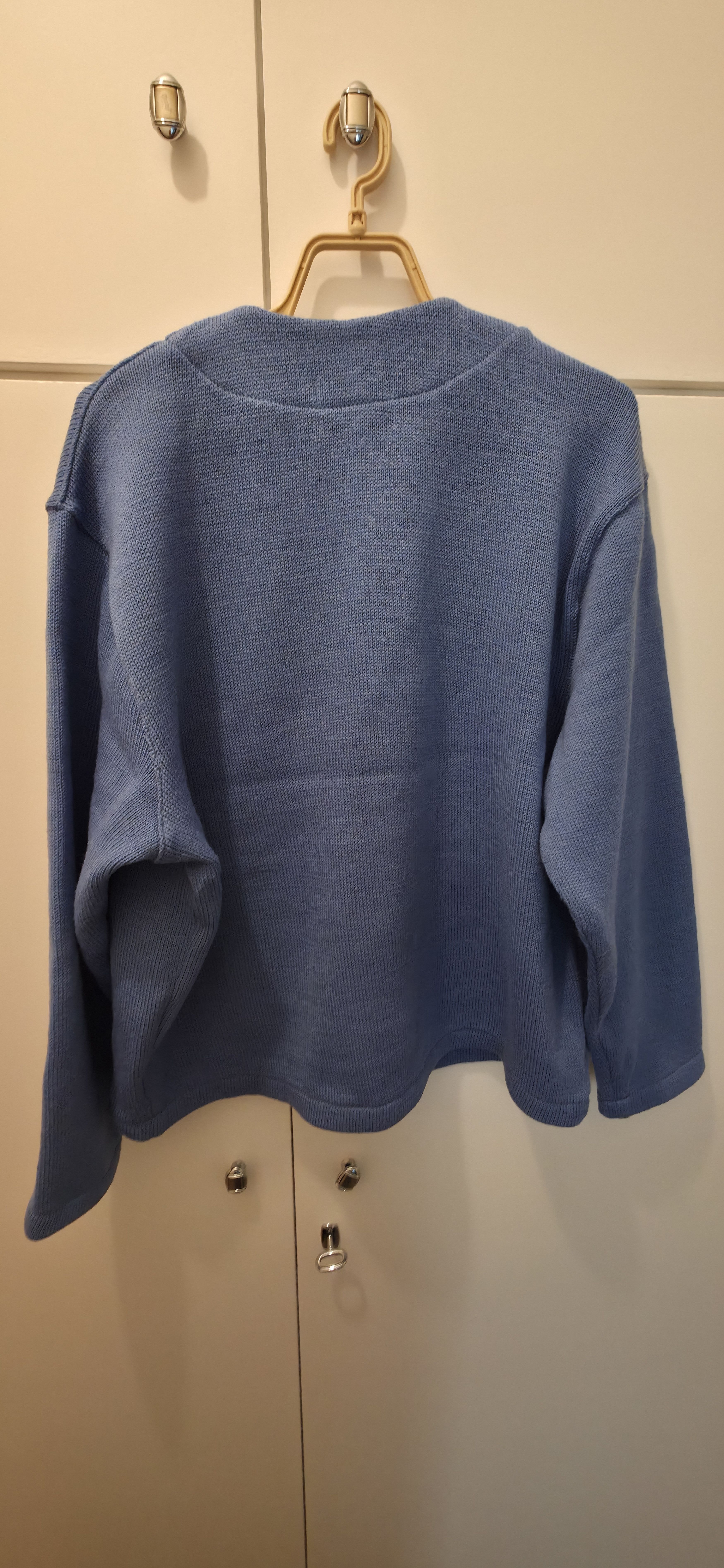 Dehen 1920 Slouchy Wool Cardigan Columbia Blue Size US L / EU 52-54 / 3 - 2 Thumbnail
