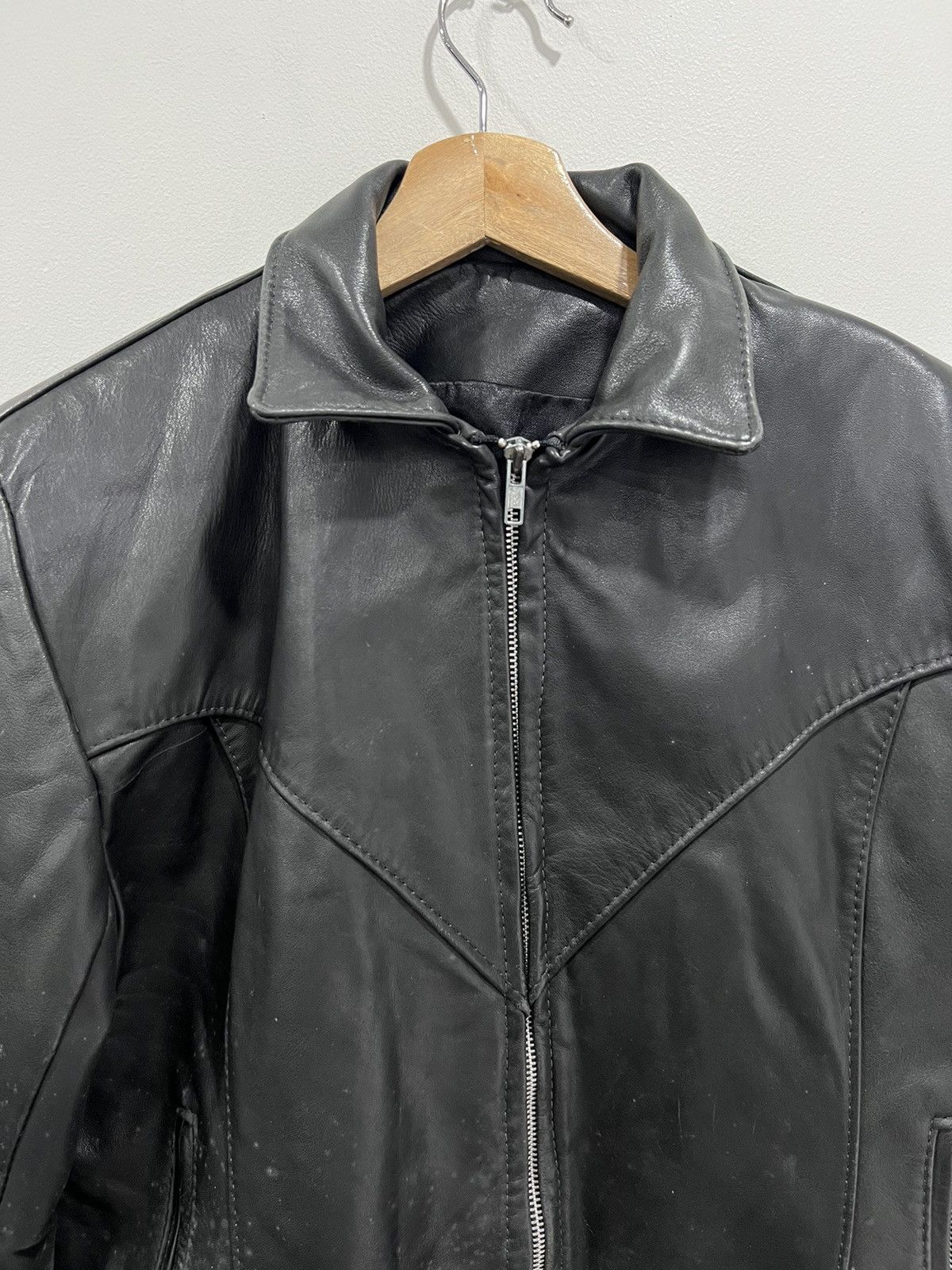 Vintage Vintage Womens Gypsy Leather Jacket Coat Zip mototcycle bike Size XL / US 12-14 / IT 48-50 - 3 Thumbnail