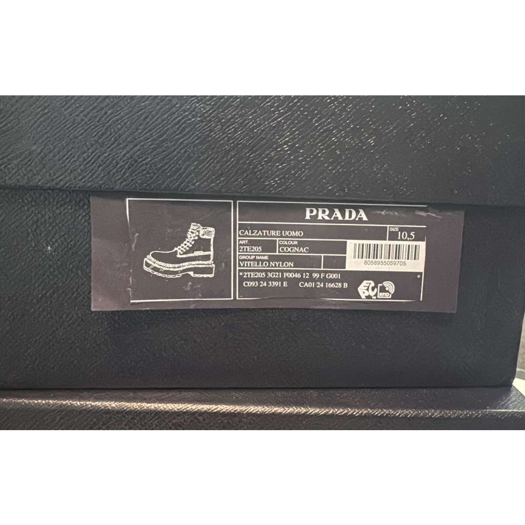 Prada o1rshd1 leather and recycled nylon ankle boots in Cognac Size US 11.5 / EU 44-45 - 22 Thumbnail