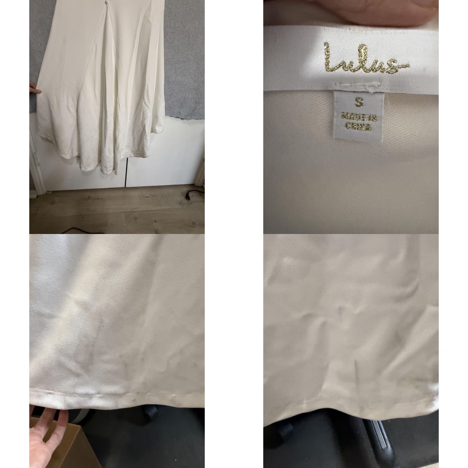 Lulus Lulus Dress Womens Small White V-Neck Long Sleeve Maxi Mermaid Bridal Wedding Size S / US 4 / IT 40 - 9 Thumbnail