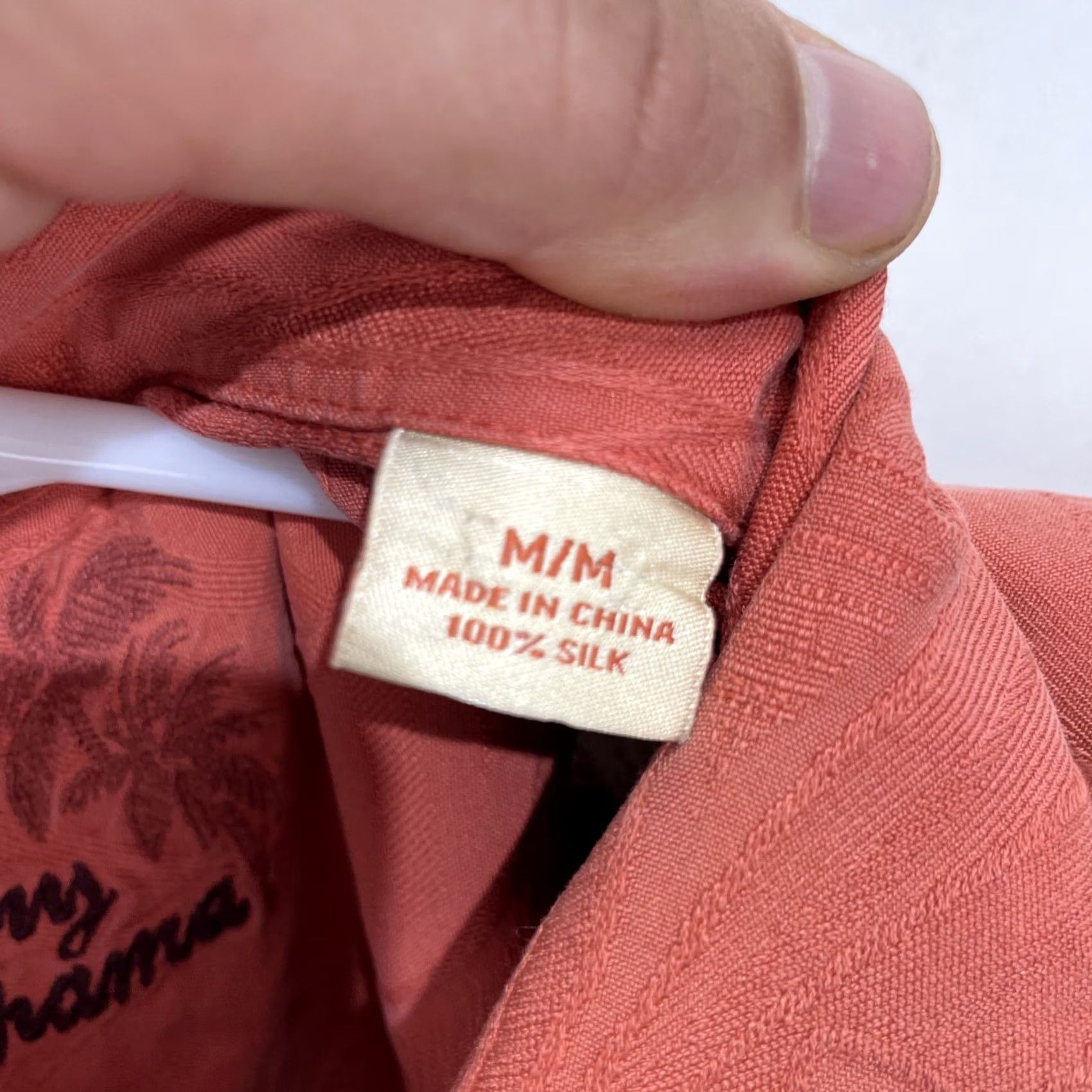 Tommy Bahama Tommy Bahama Silk Hawaiian Shirt Men's M Pink Button-Up Short Sleeve Camp Size US M / EU 48-50 / 2 - 3 Thumbnail