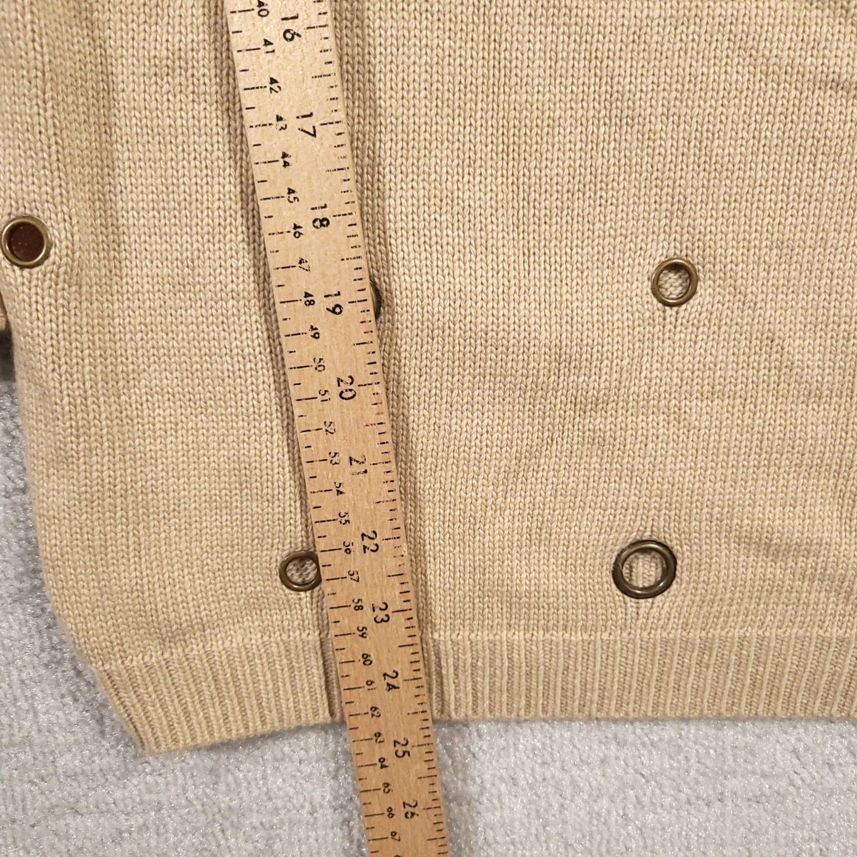 Vintage Cartise Beige Cowl Neck Sweater Wool Blend Grommets Medium Womens Size M / US 6-8 / IT 42-44 - 6 Thumbnail