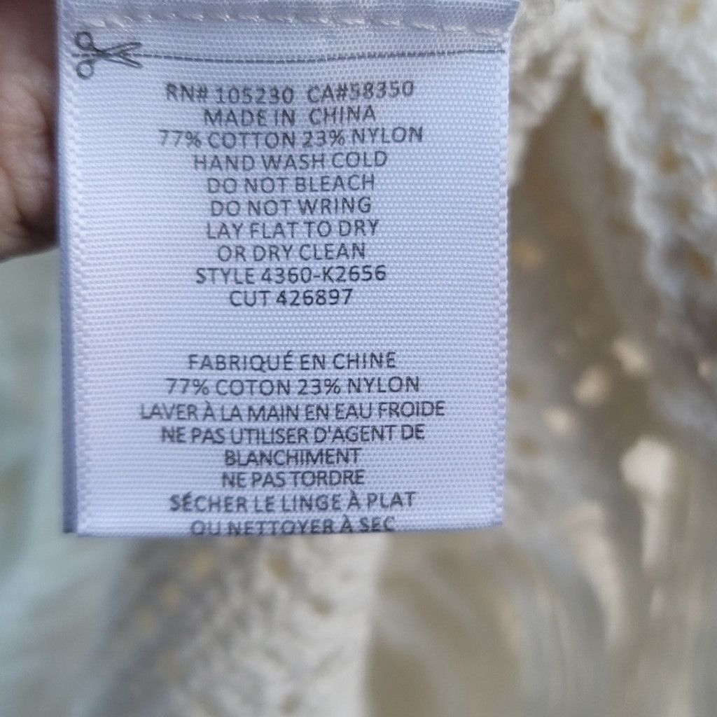 Joie EUC JOIE Analia Porcelain Fringed Crochet Top Size S / US 4 / IT 40 - 6 Thumbnail
