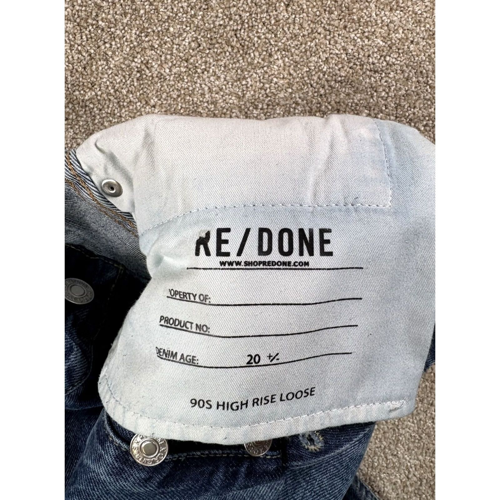 RE/DONE VINTAGE Re/Done Jeans 90s High Rise Loose Womens Size 31 Distressed Blue 141-3WHRL Size 24" / US 00 / IT 34 - 7 Thumbnail
