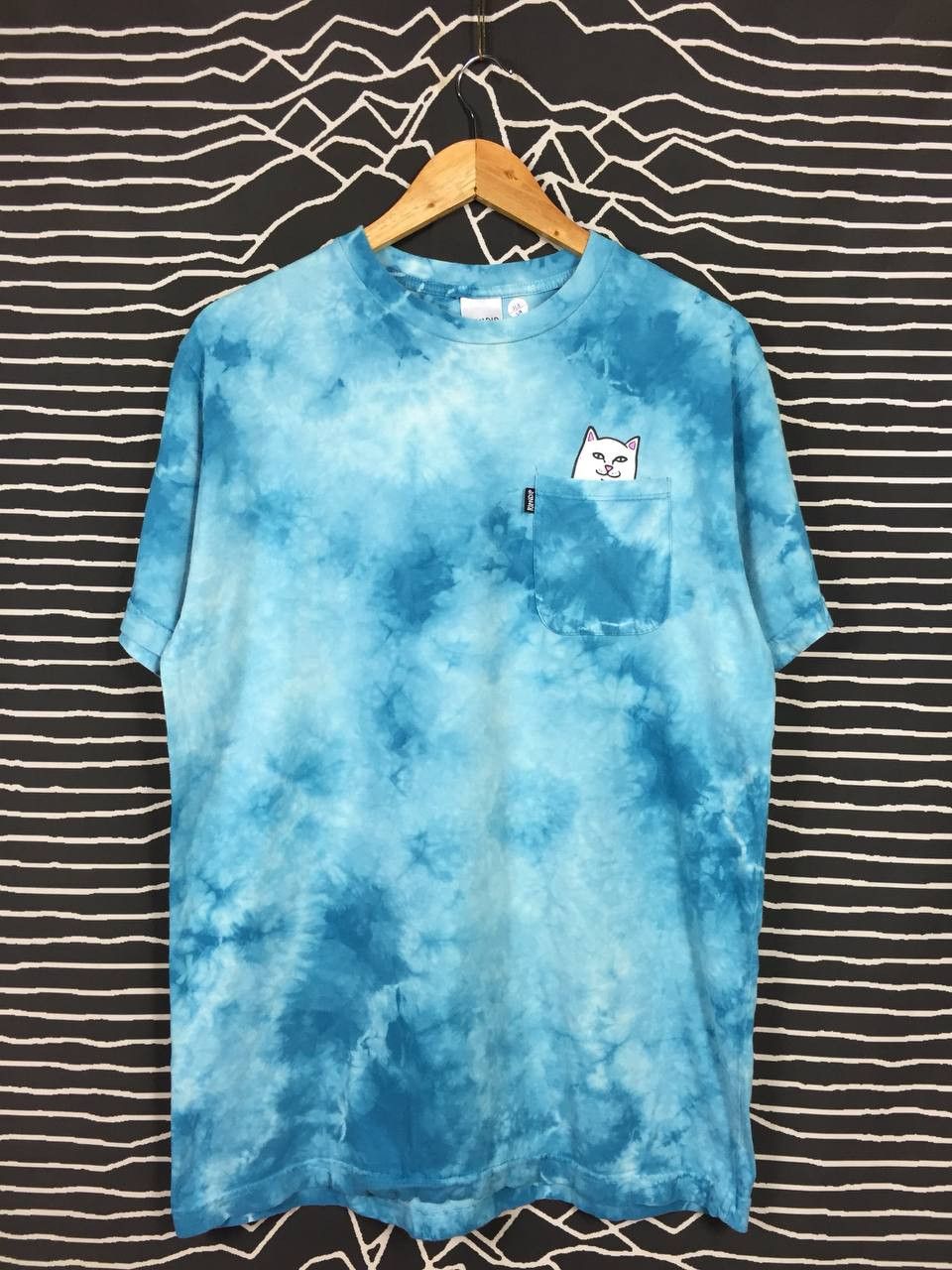 RIPNDIP Rip N Dip Lord Nermal Blue Wash Tie Dye Pocket Tee Size US L / EU 52-54 / 3 - 2 Thumbnail
